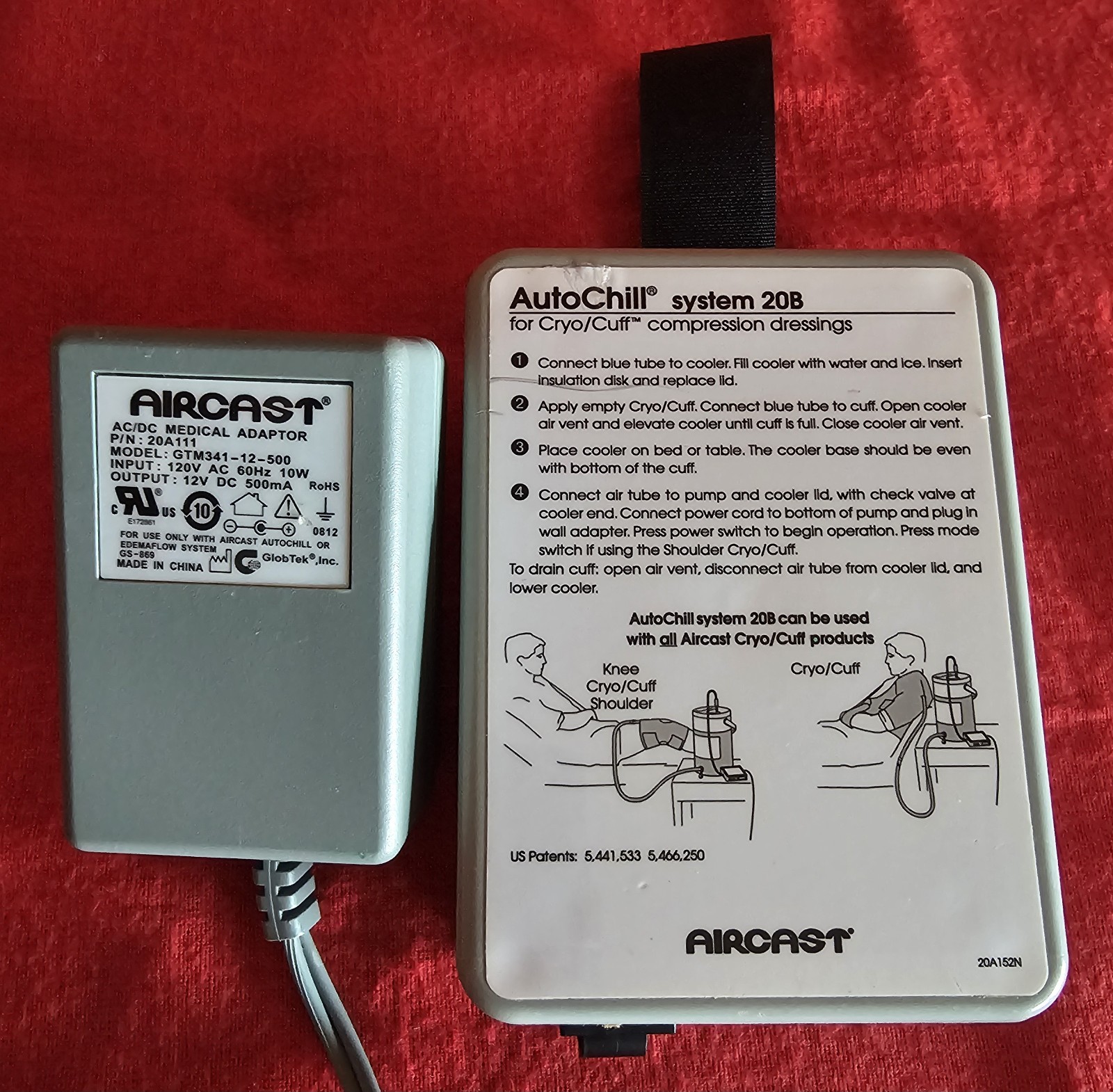 Aircast AutoChill System 20B Cryo/Cuff Compression Therapy Pump w/ Power Adapter