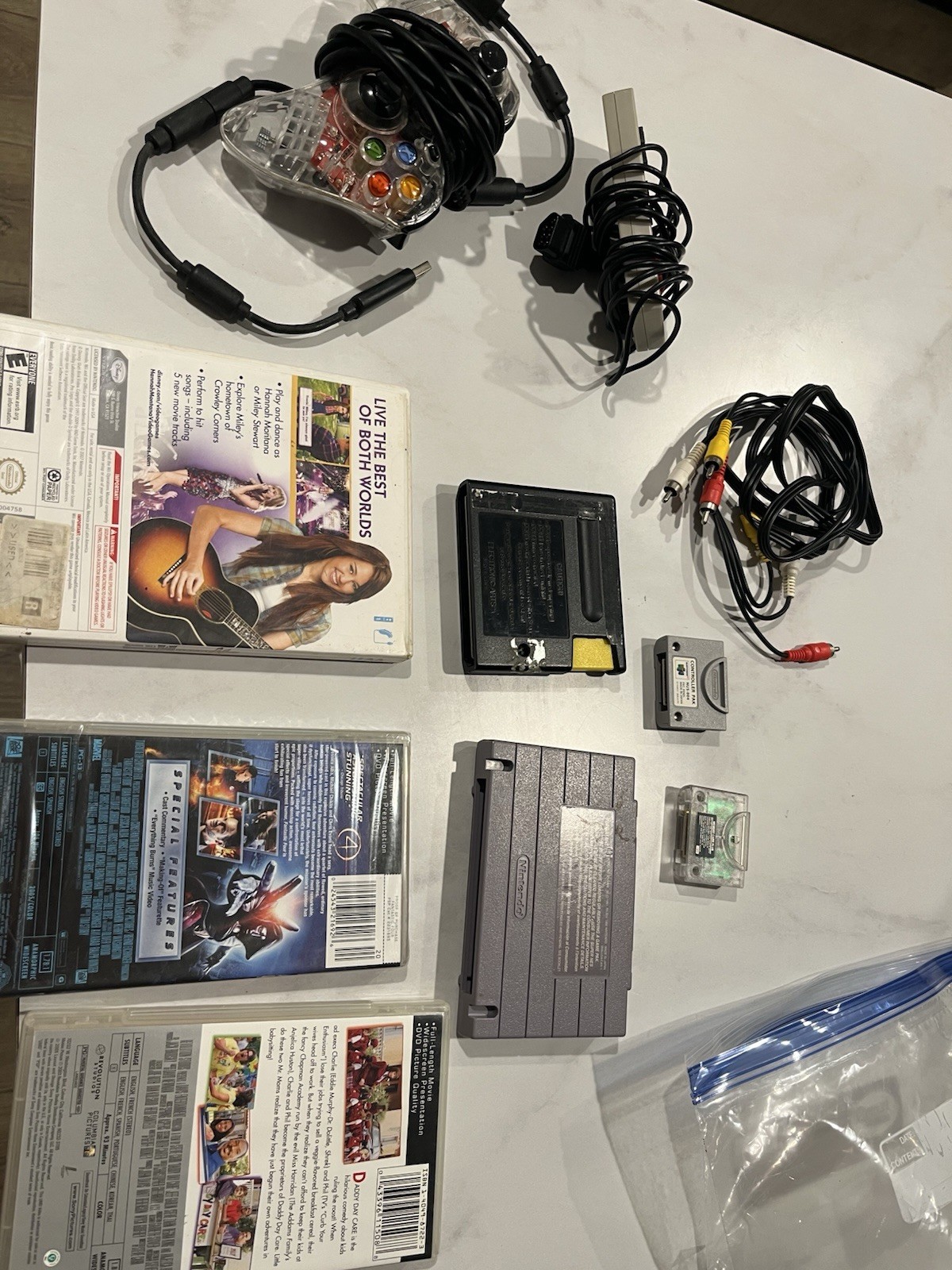 Random miscellaneous bag Controller, N64 Memory, DVD, ETC – CHEAP AS IS