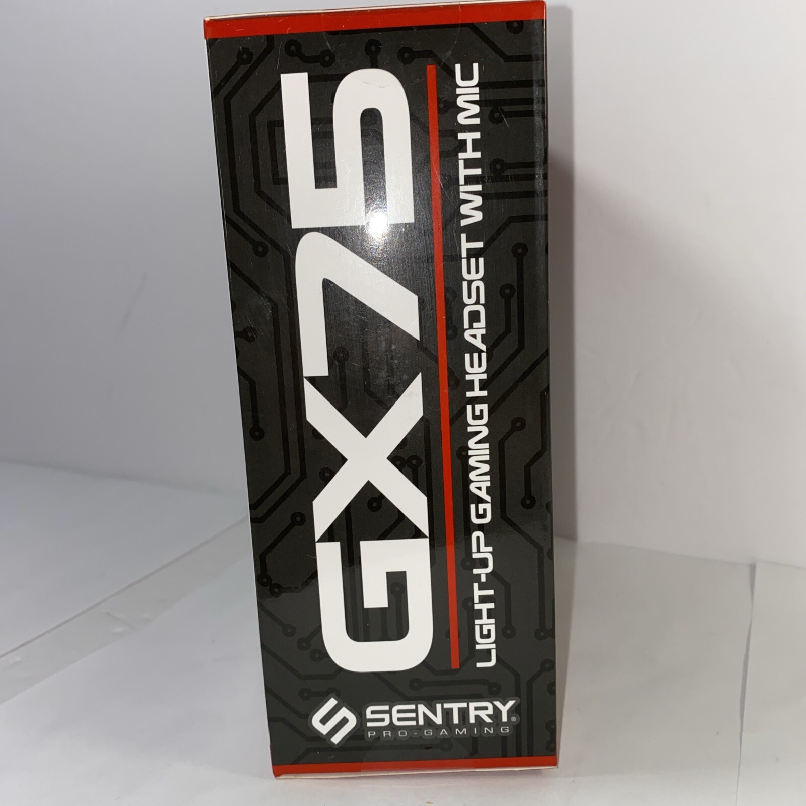 Sentry Pro Gaming Head Phones GX75 LED Light Up Set and mic Red New In Box