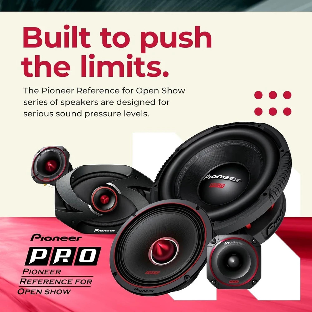 Pioneer TS6900PRO PRO Series 6×9″ 2-Way 600W MAX 2 Speakers Black Pair