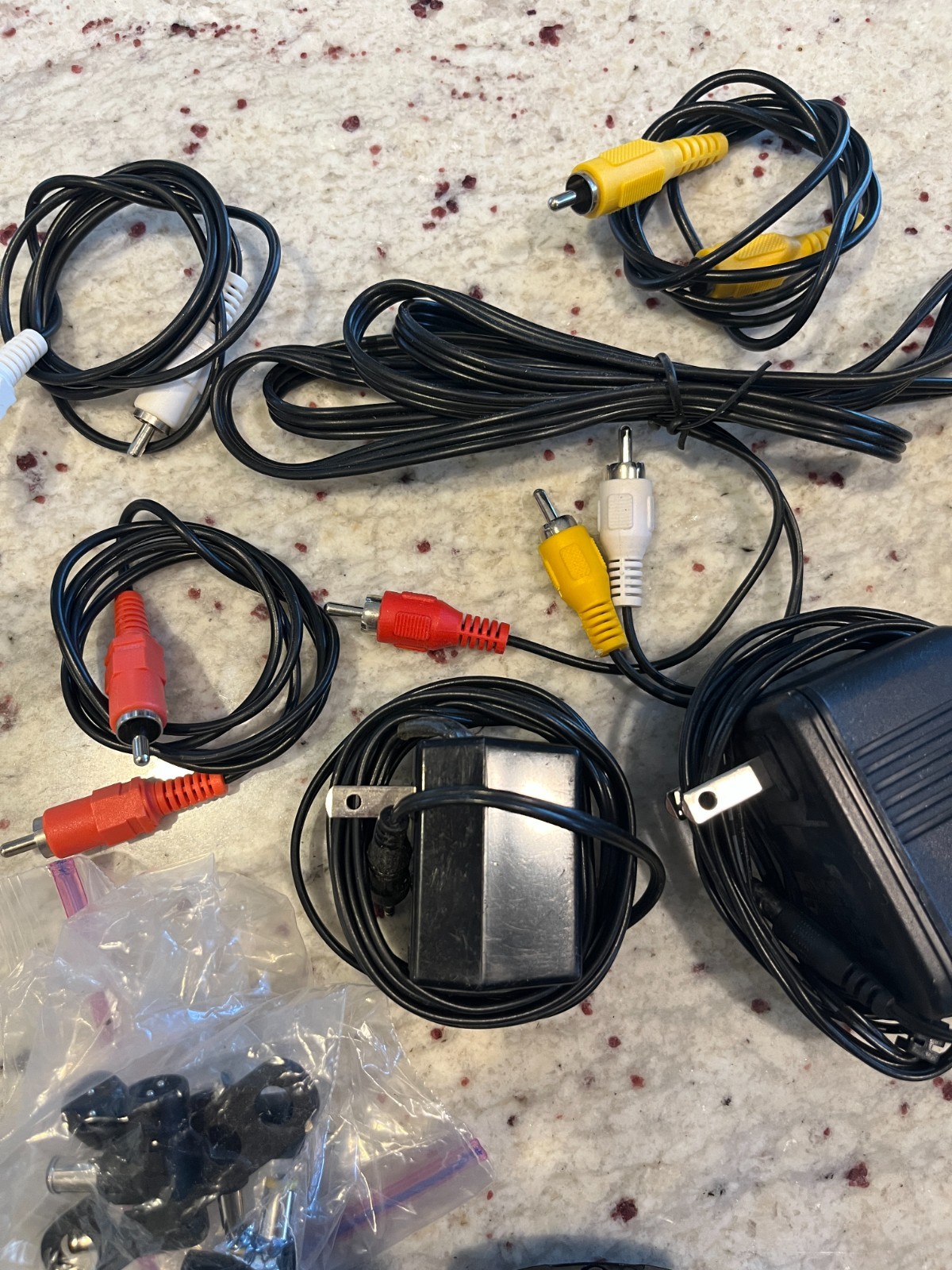 LOT OF MISC ELECTRONICS & CABLES – CHARGERS, ADAPTERS, REMOTES & MORE