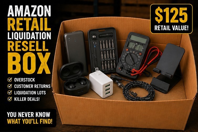 Amazon Retail Liquidation Resell Box Retail Value $125 Read Description For Info