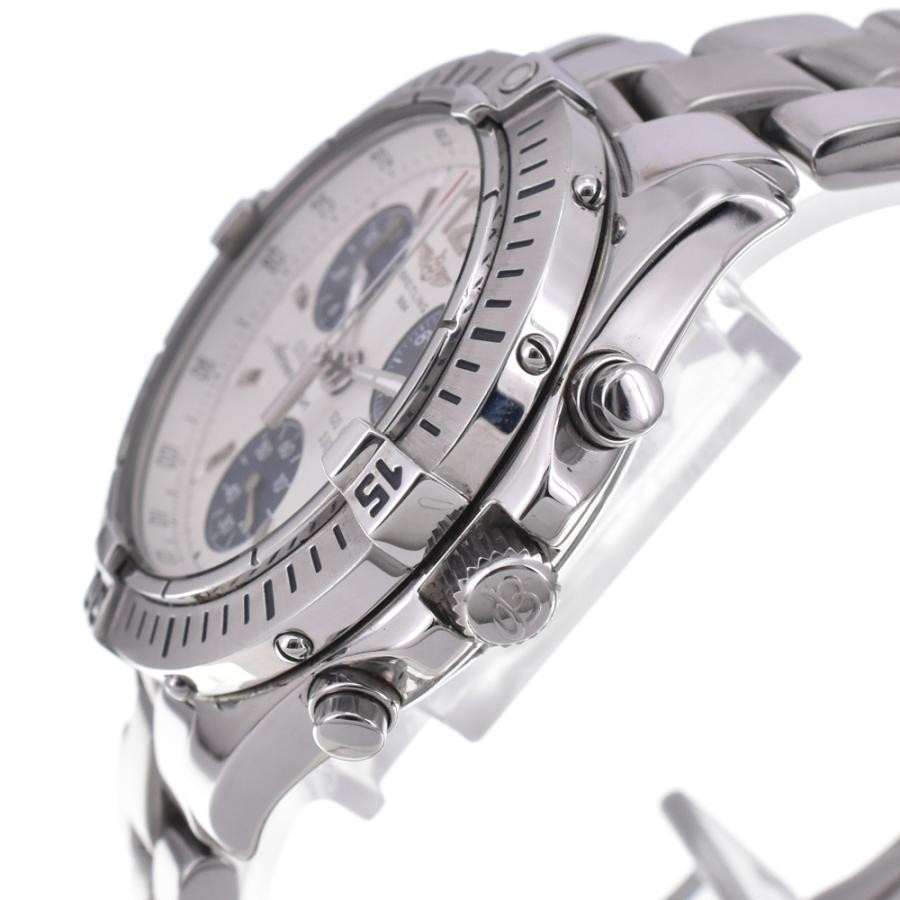 BREITLING Watch A53050 Colt Chrono Ocean Date Quartz White Dial Men’s Wristwatch