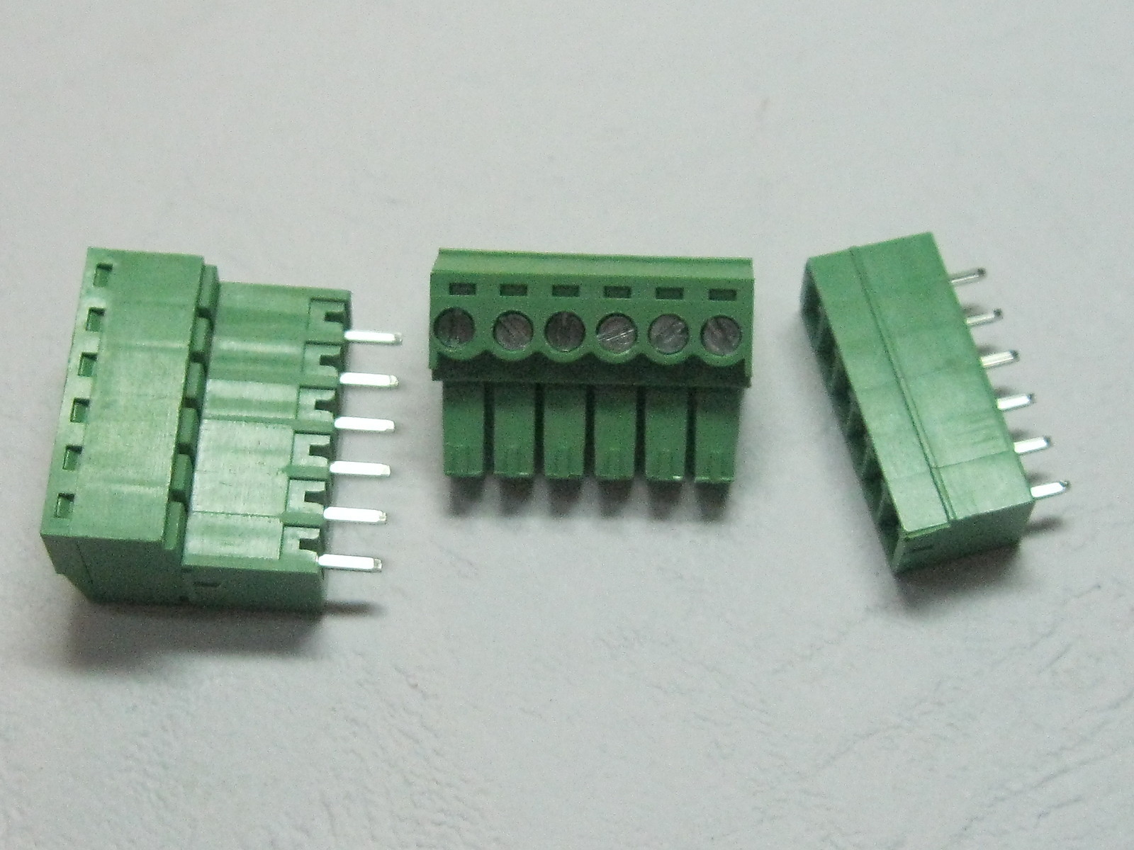 20 pcs 6pin/way Pitch 3.5mm Screw Terminal Block Connector Green Pluggable Type