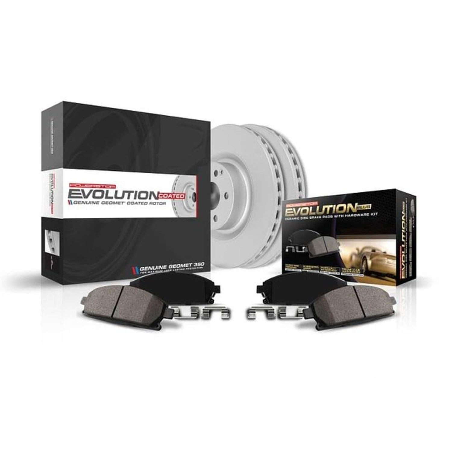 Power Stop CRK6542 Rear Z17 Evolution Geomet Coated Brake Kit For Jeep Cherok…