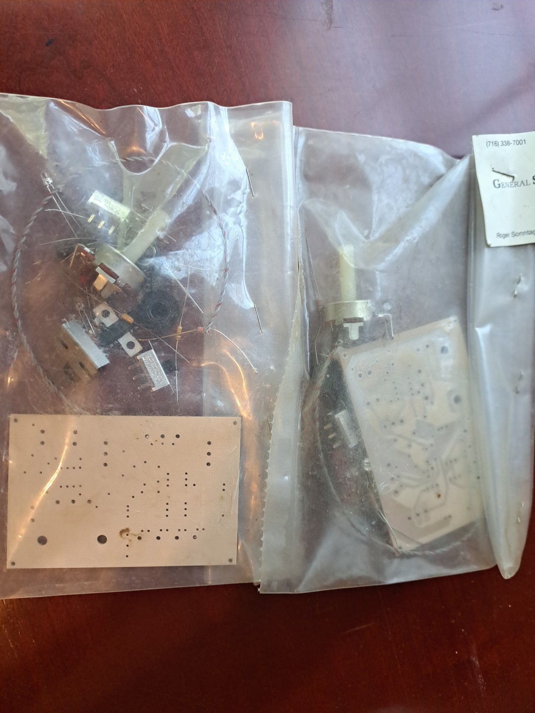Vintage Circuit Board with Miscellaneous Parts switches lights see pictures