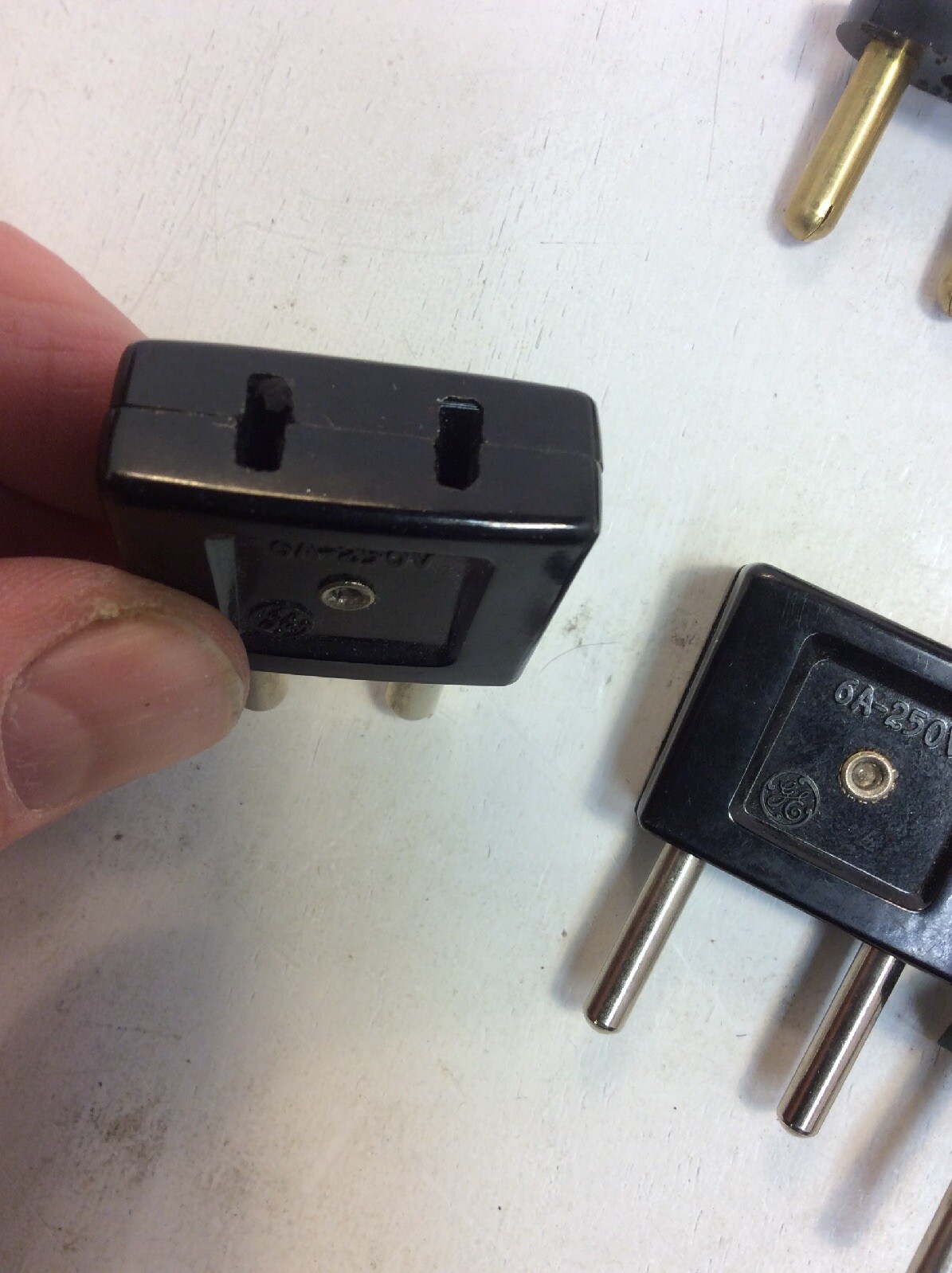 Vintage Lot Of UK European DC Plug Two Prong Adaptor Parts ElectronicsRecycled