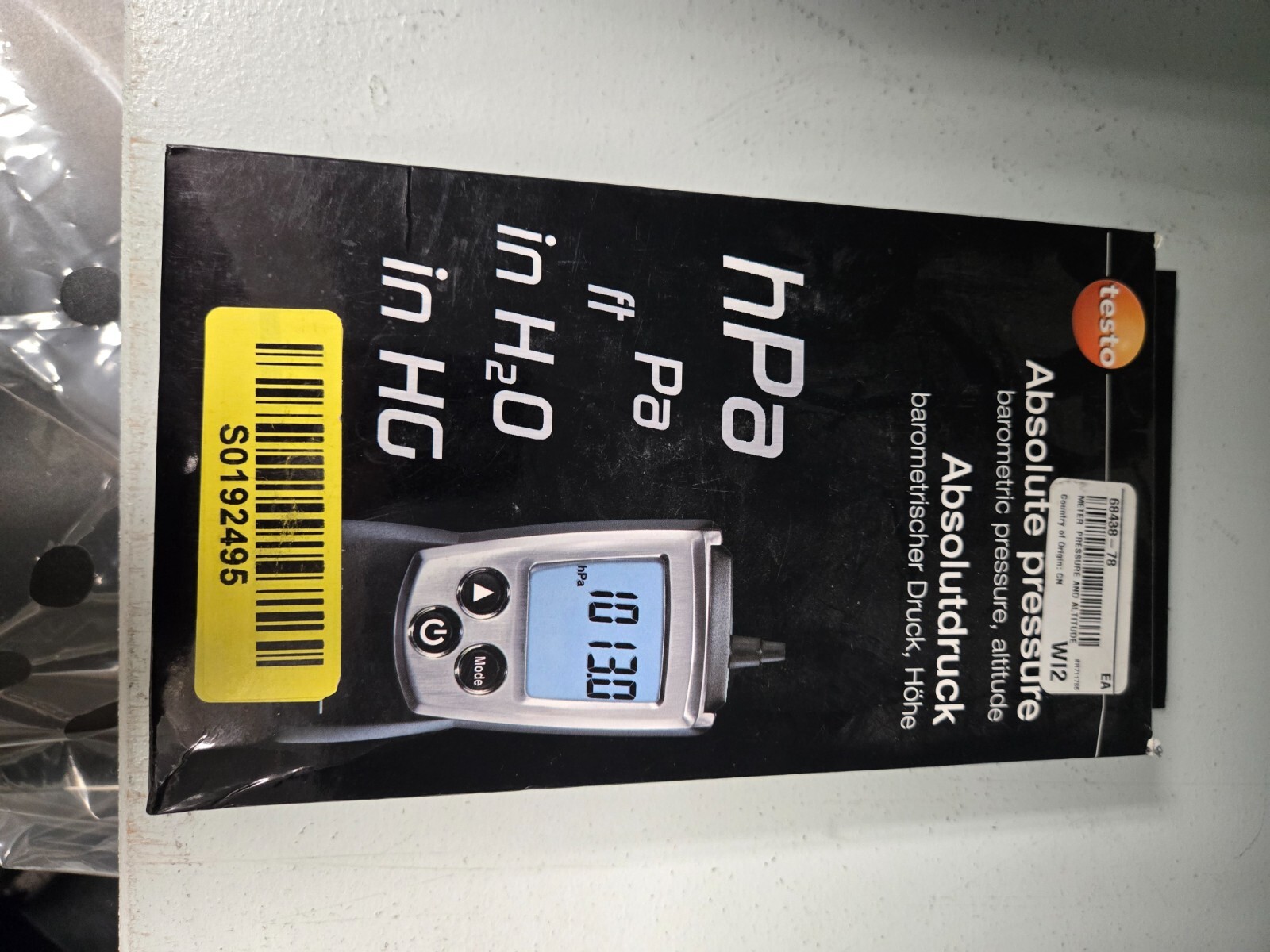 Testo – 0511 Pocket Pro Absolute Pressure and Altitude Meter
