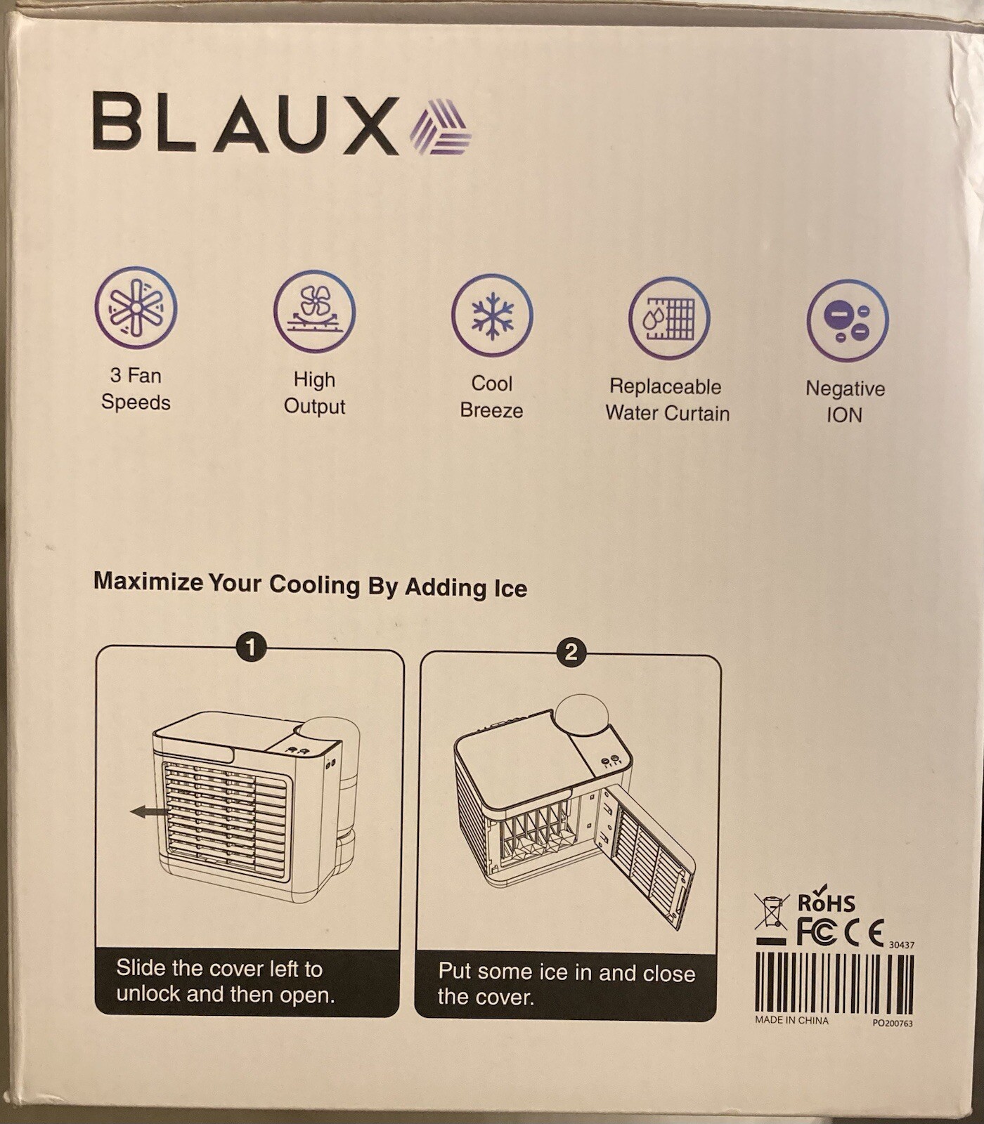 Blaux Portable AC F832 with 3 Speed Fan