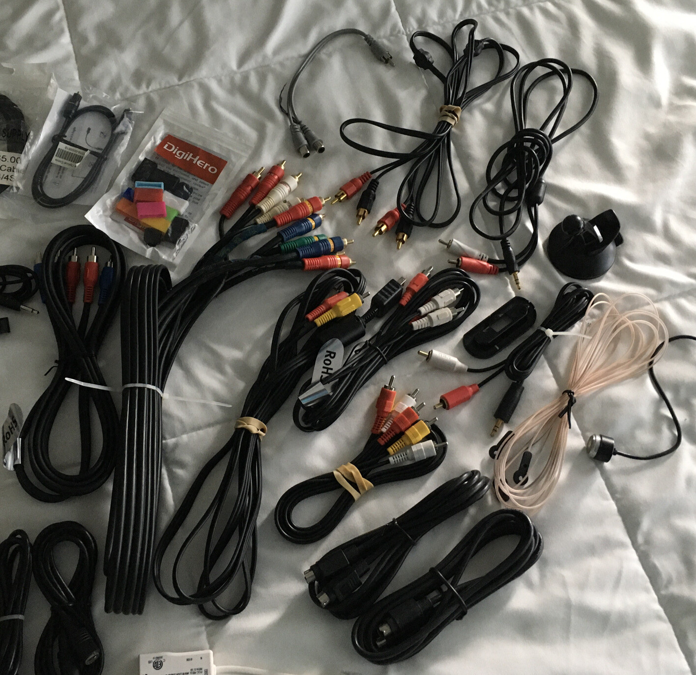 Electronic Cords & Cables Assortment, Plus More