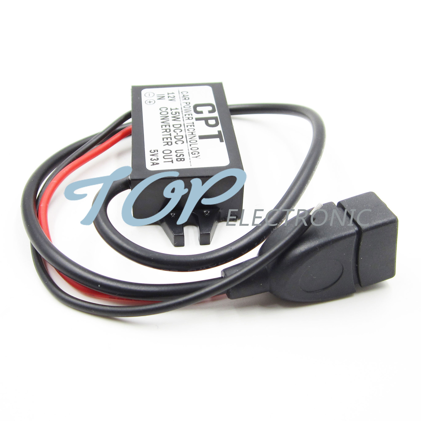 DC-DC 12V To 5V Converter Step Down Module USB Output Power Adapter 3A 15W