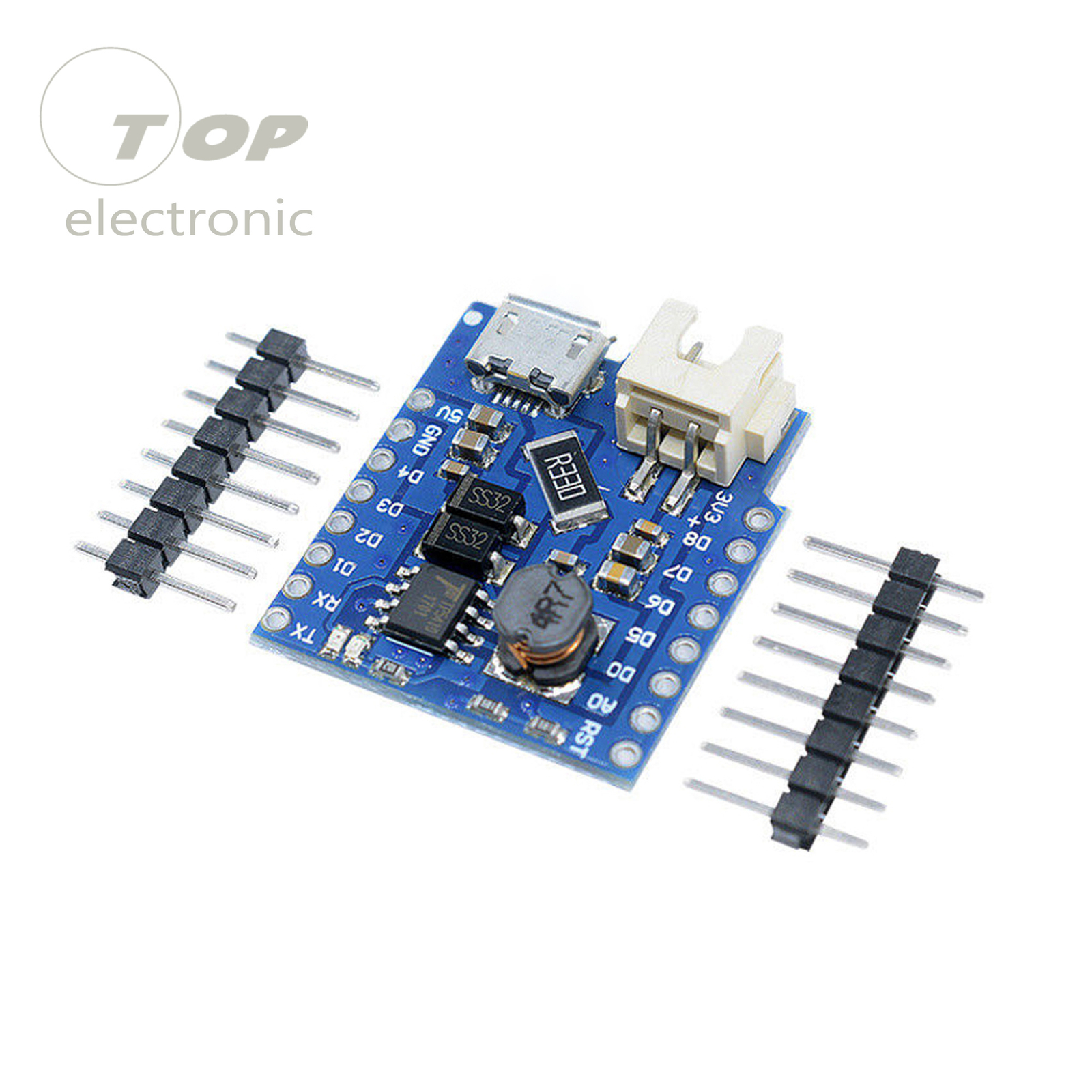 Battery Shield For WeMos D1 mini single lithium battery charging & boost