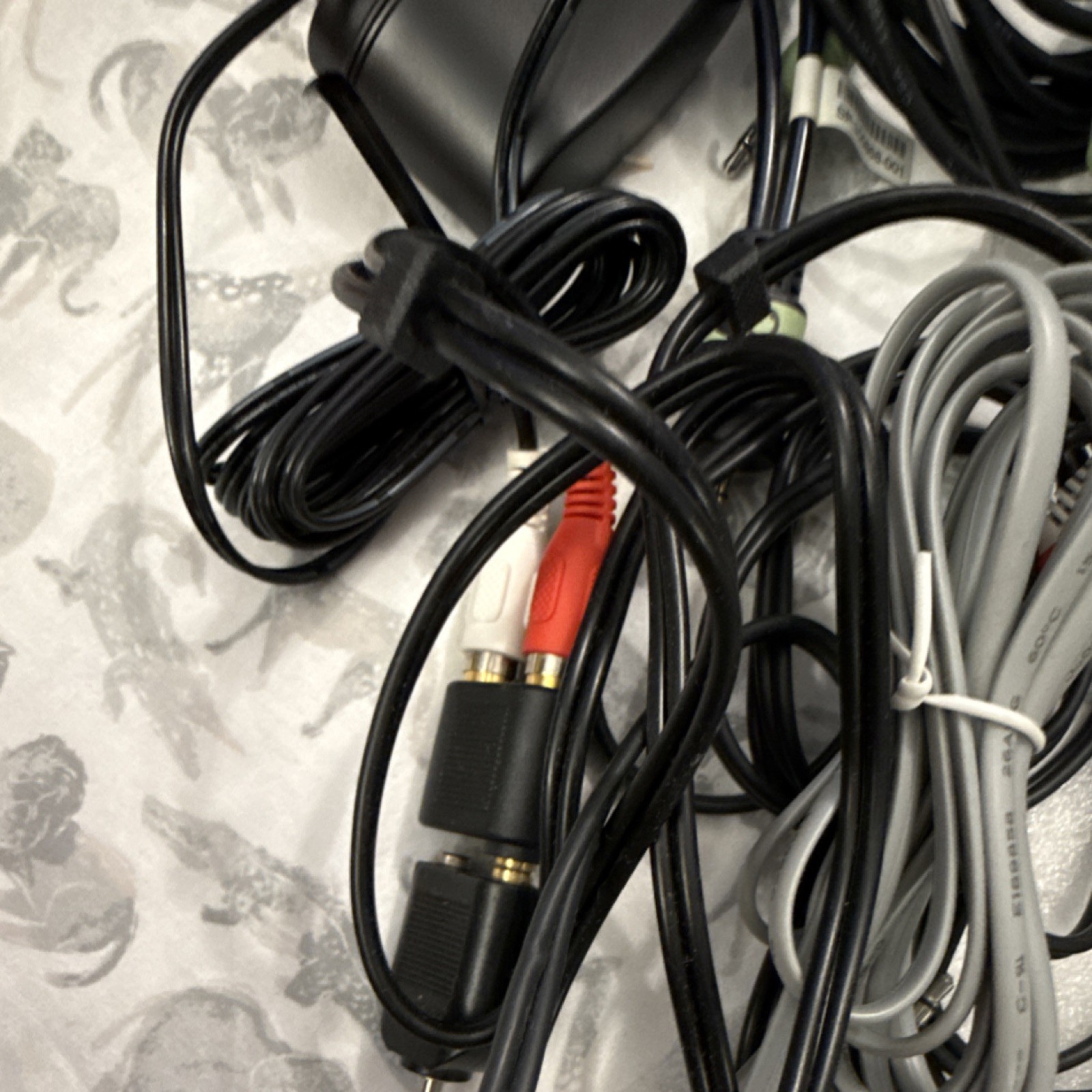 Mixed Lot Audio Video Cables RCA 3.5mm Power Adapters Various Types