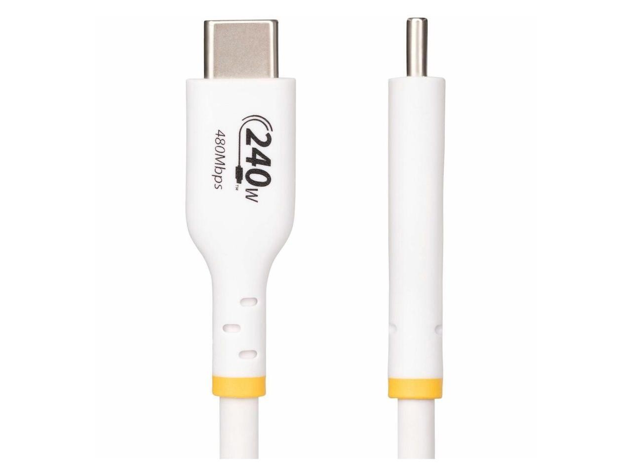 StarTech.com 6ft White USB-C Charging Cable – USB-IF Certified USB C Cable –