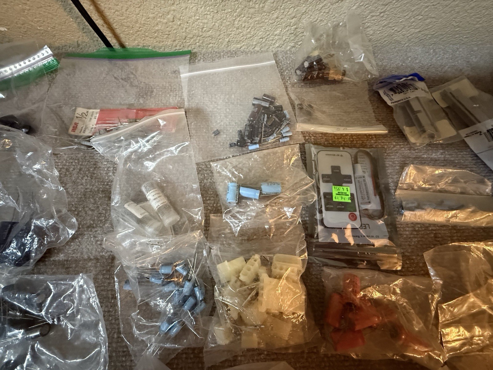 Mixed Electronics Components Lot Inductors Relays LEDs Resistors Transformers