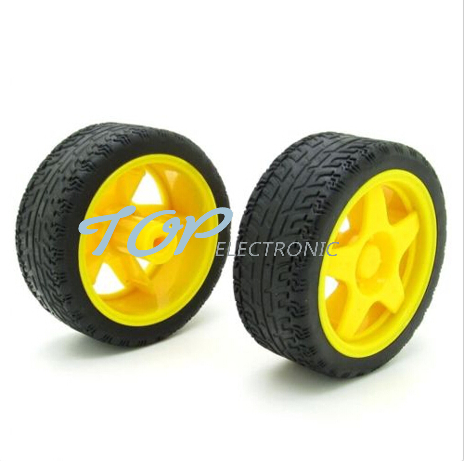 4PCS Small Smart Car Model Robot Plastic Tire Wheel 65x26mm for arduino