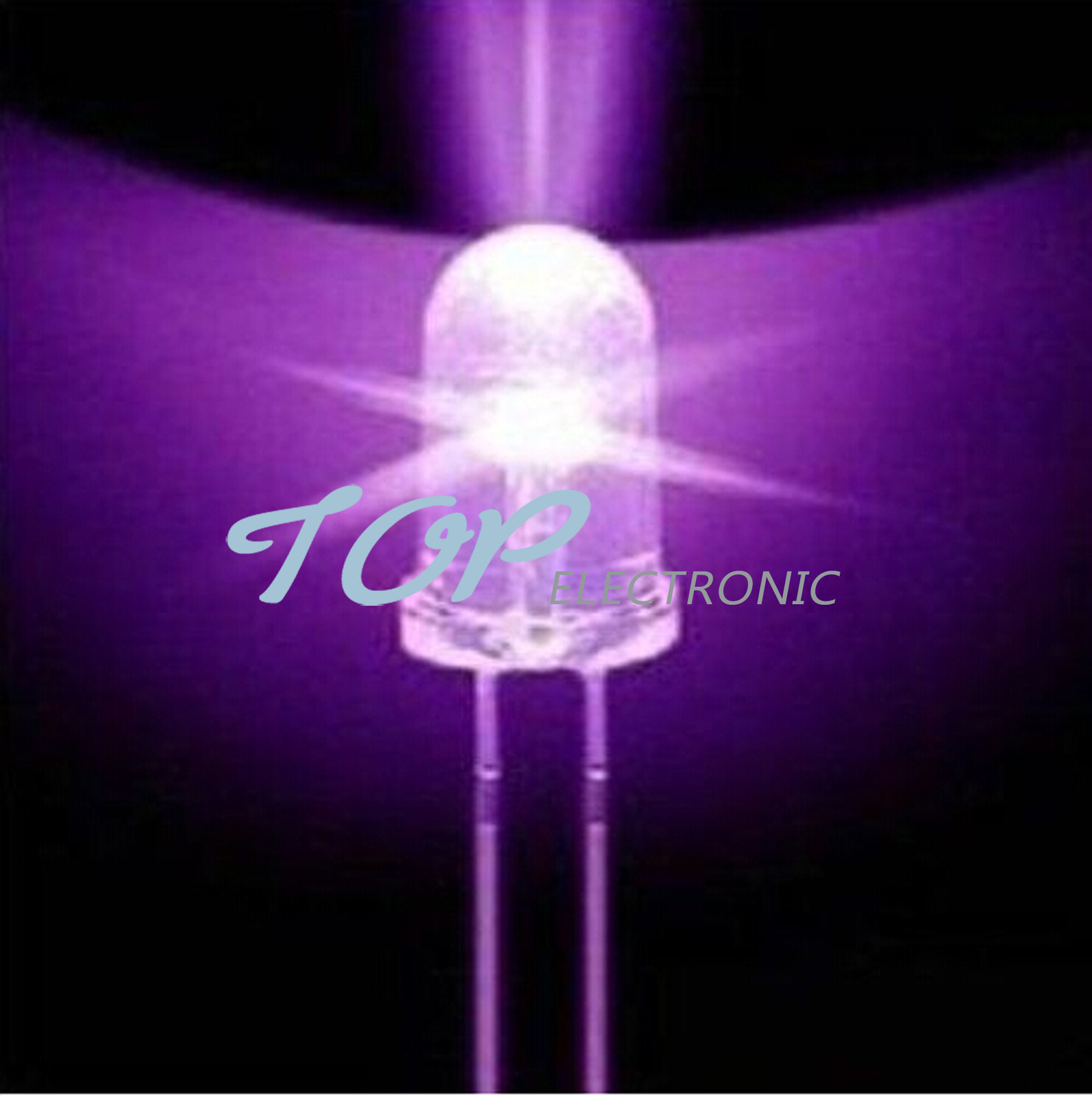 100pcs F5 5mm Round Ultra Violet LED UV Light 390-395nm Purple Lamp
