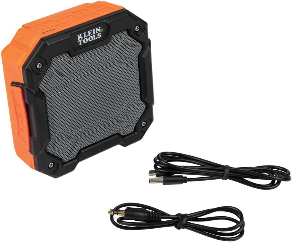 AEPJS3 Bluetooth Jobsite Speaker with Magnet and Hook, 20-Hr Run Time, Charge vi