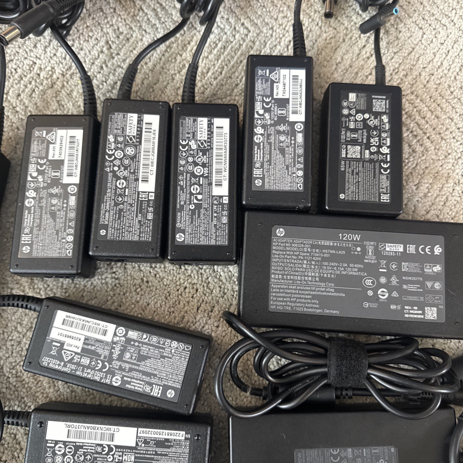 Lot of 39 HP AC Adapters. Multiple Models. Some Used Some New. Listing Untested