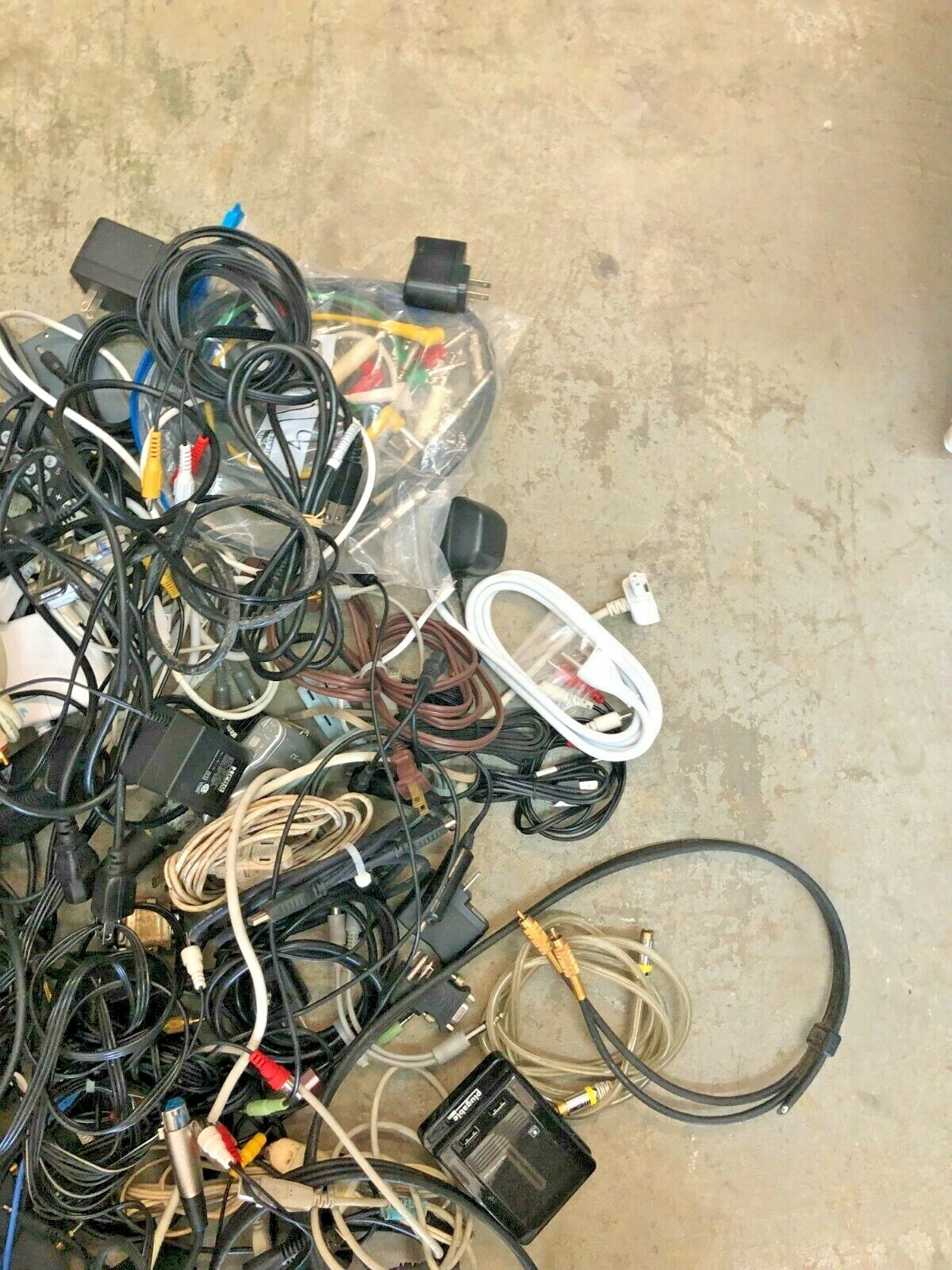 Mixed Electronics Lot Chargers Power Cables USB AC Adapters Untested Bulk