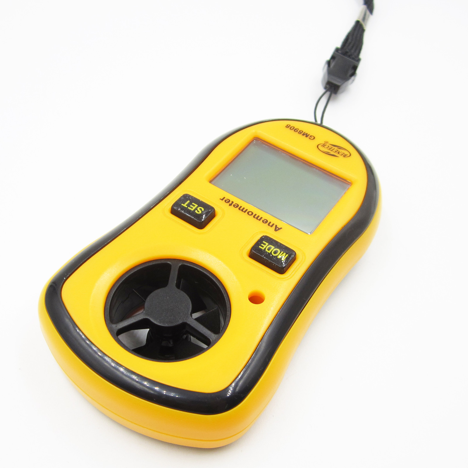 GM8908 LCD Wind Speed Gauge Meter Anemometer NTC Thermometer B