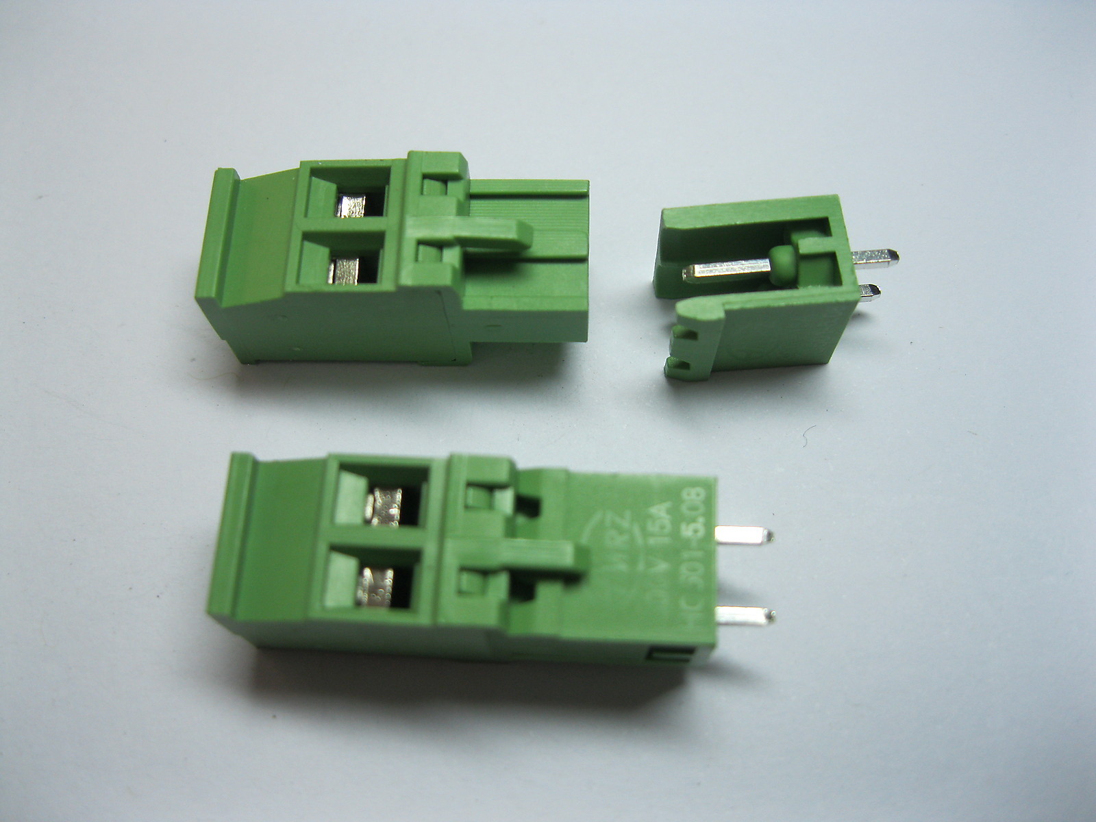 10 pcs 5.08A 5.08mm Straight 2 pin Screw Terminal Block Connector Pluggable Type