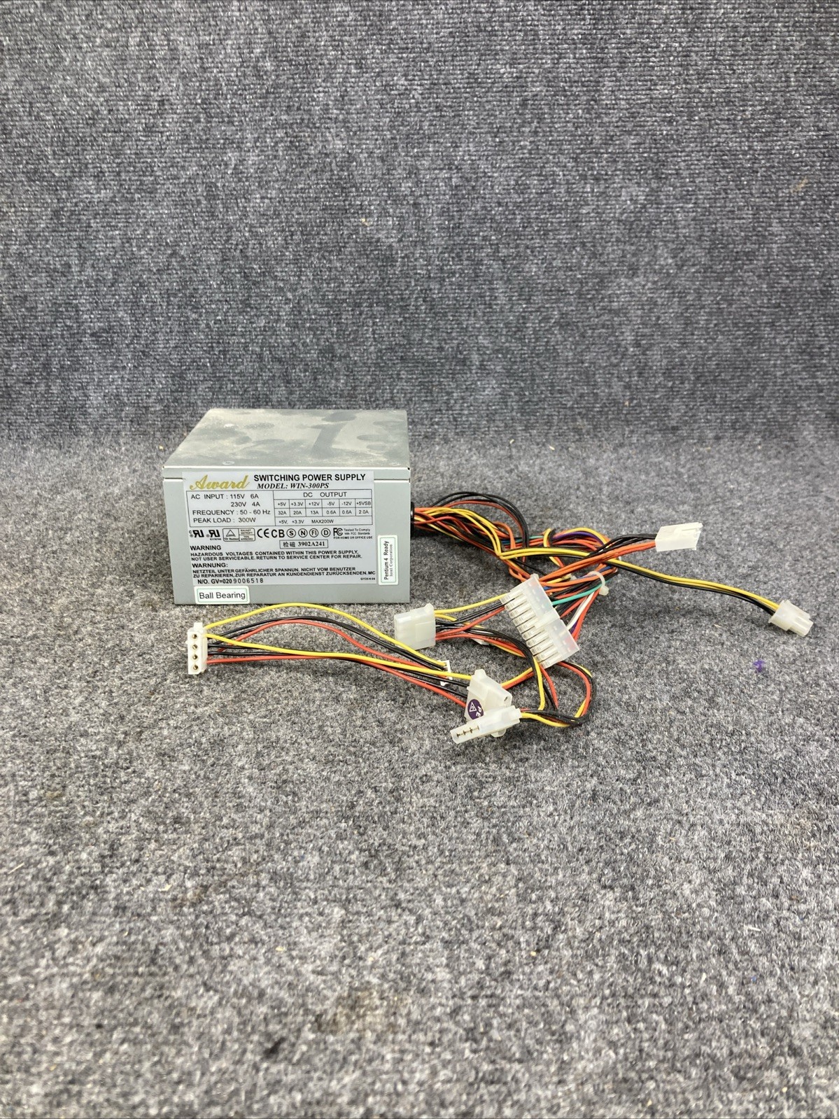 Wintech Power Supply WIN-300PS Desktop Computer 300W WORKS