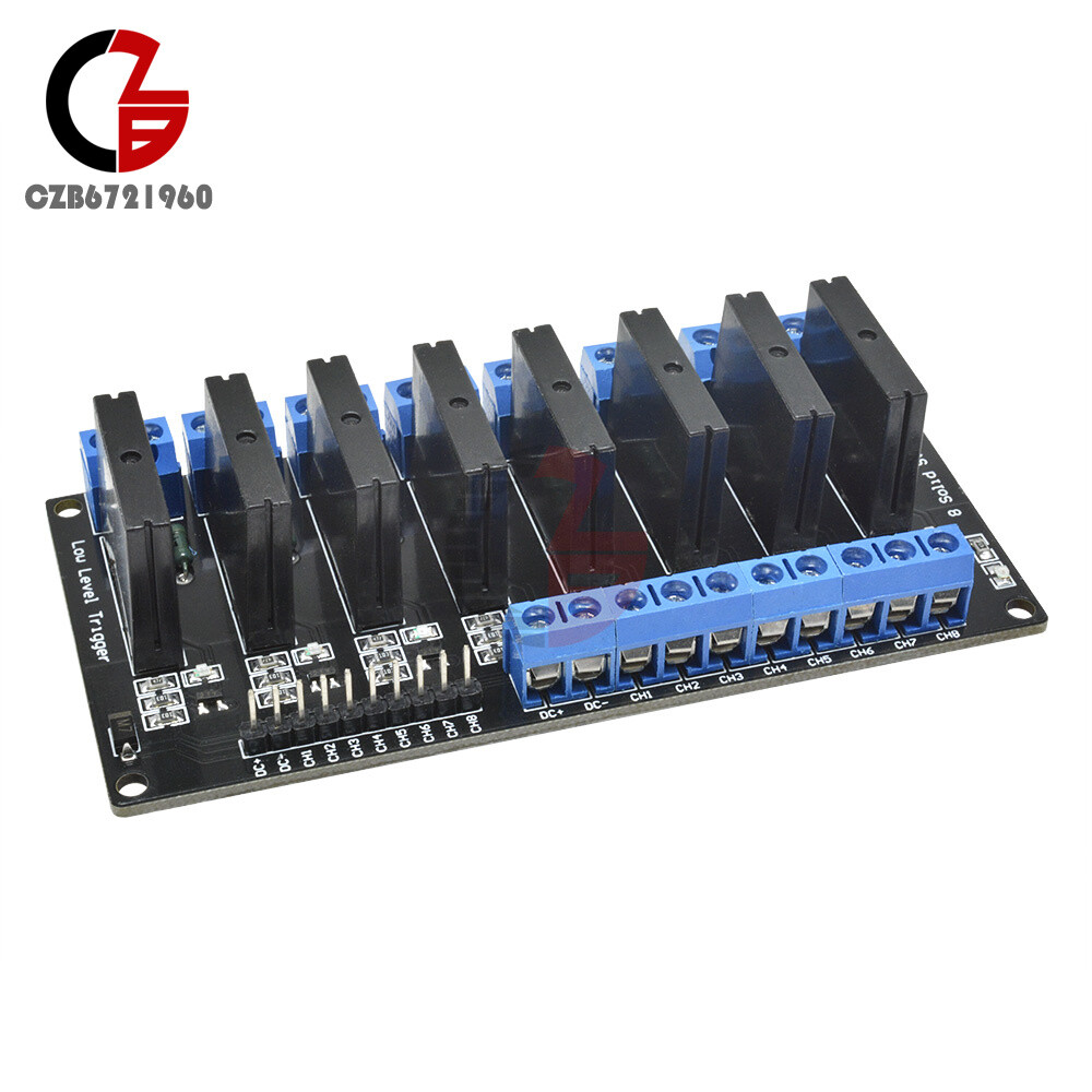 250V 5V 8 Channel Low Level Trigger Arduino Solid State Relay Module With Fuse
