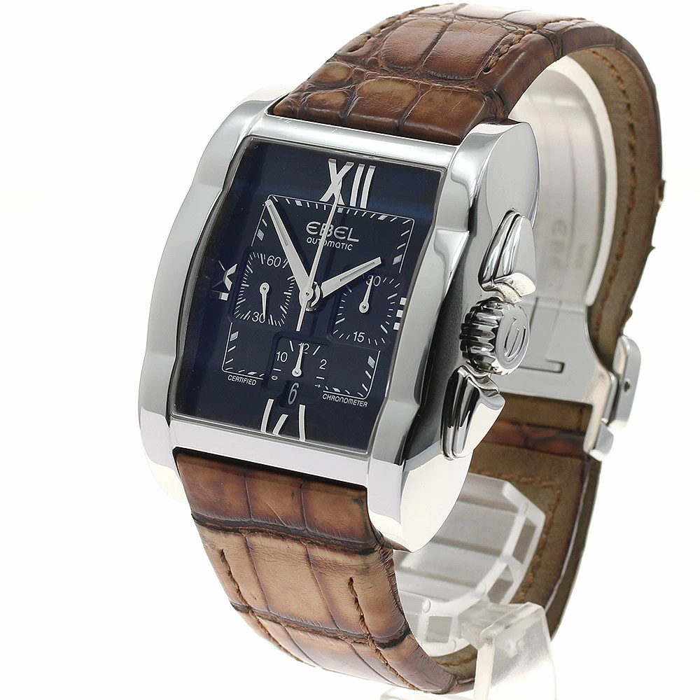 Ebel Tarawa Date Chronograph E9137J40 Automatic Men Stainless Steel Boxed 41mm
