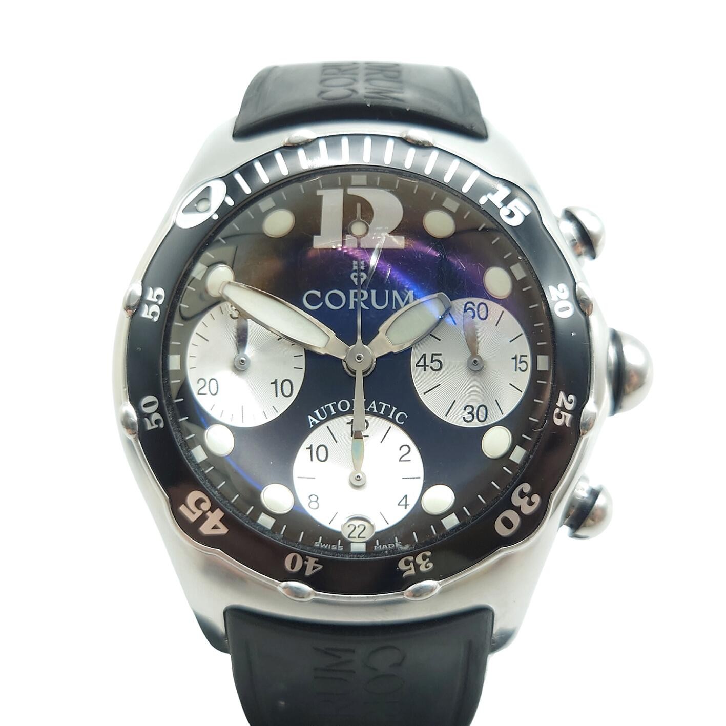 CORUM Wristwatch Bubble Chronograph Automatic Black Dial color Men’s