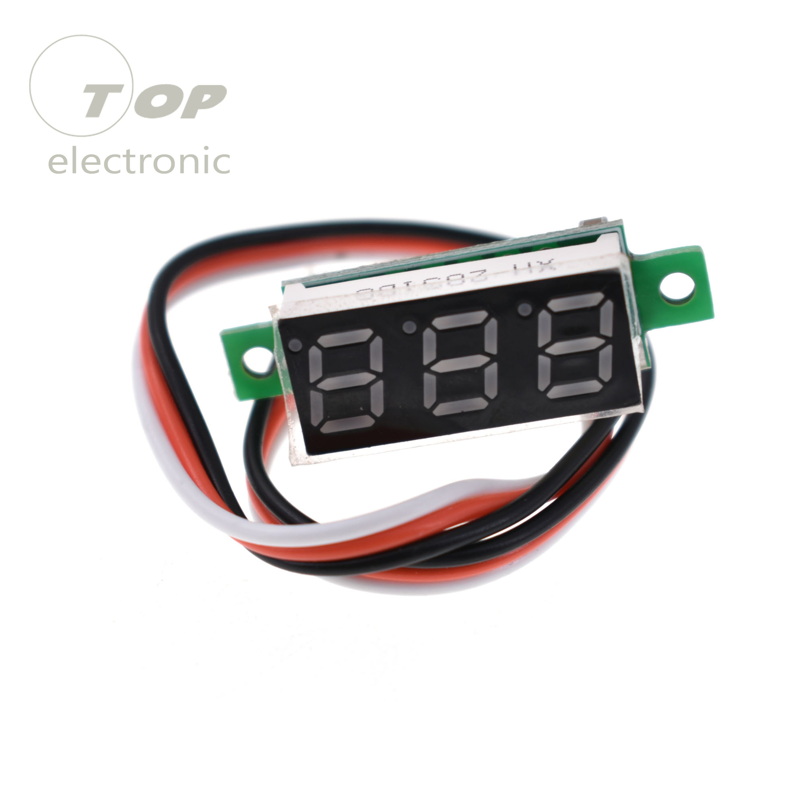 5PCS Mini DC 0-100V Yellow LED 3-Digital Display Voltage Voltmeter Panel Motor