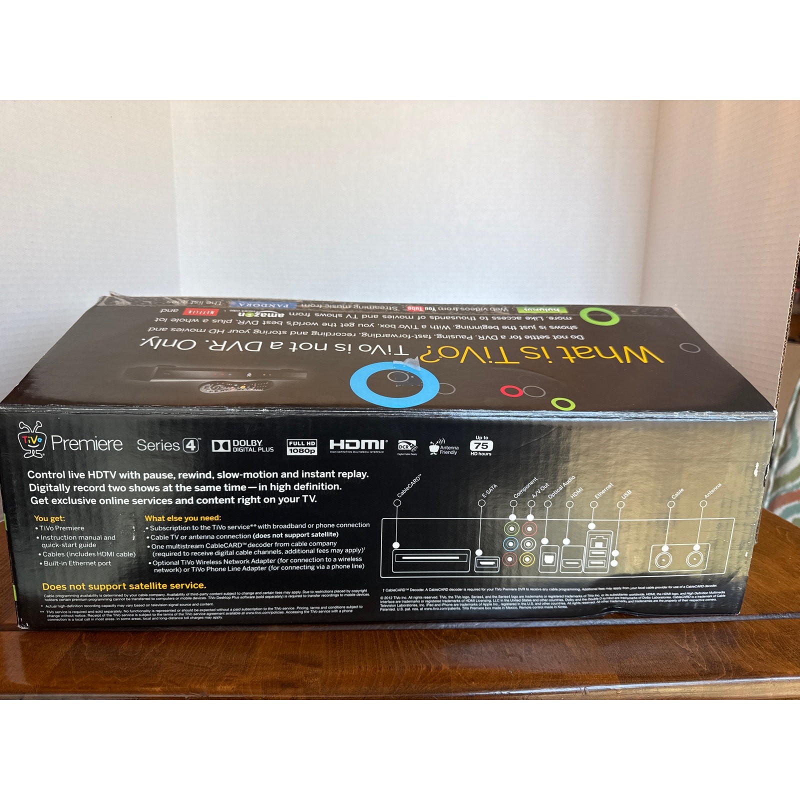TiVo Premier Series 4 Model TCD746500 Full HD 1080P DVR with Remote 75 HD Hours