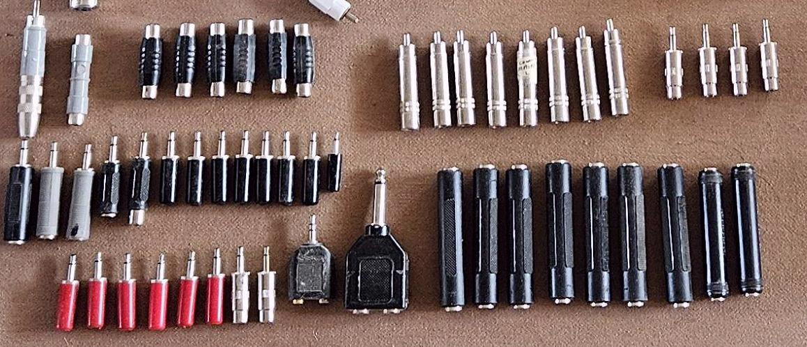 AUDIO CABLES & ADAPTERS GOLD MINE – RCA, TS, TRS, MINI Various Brands, Used