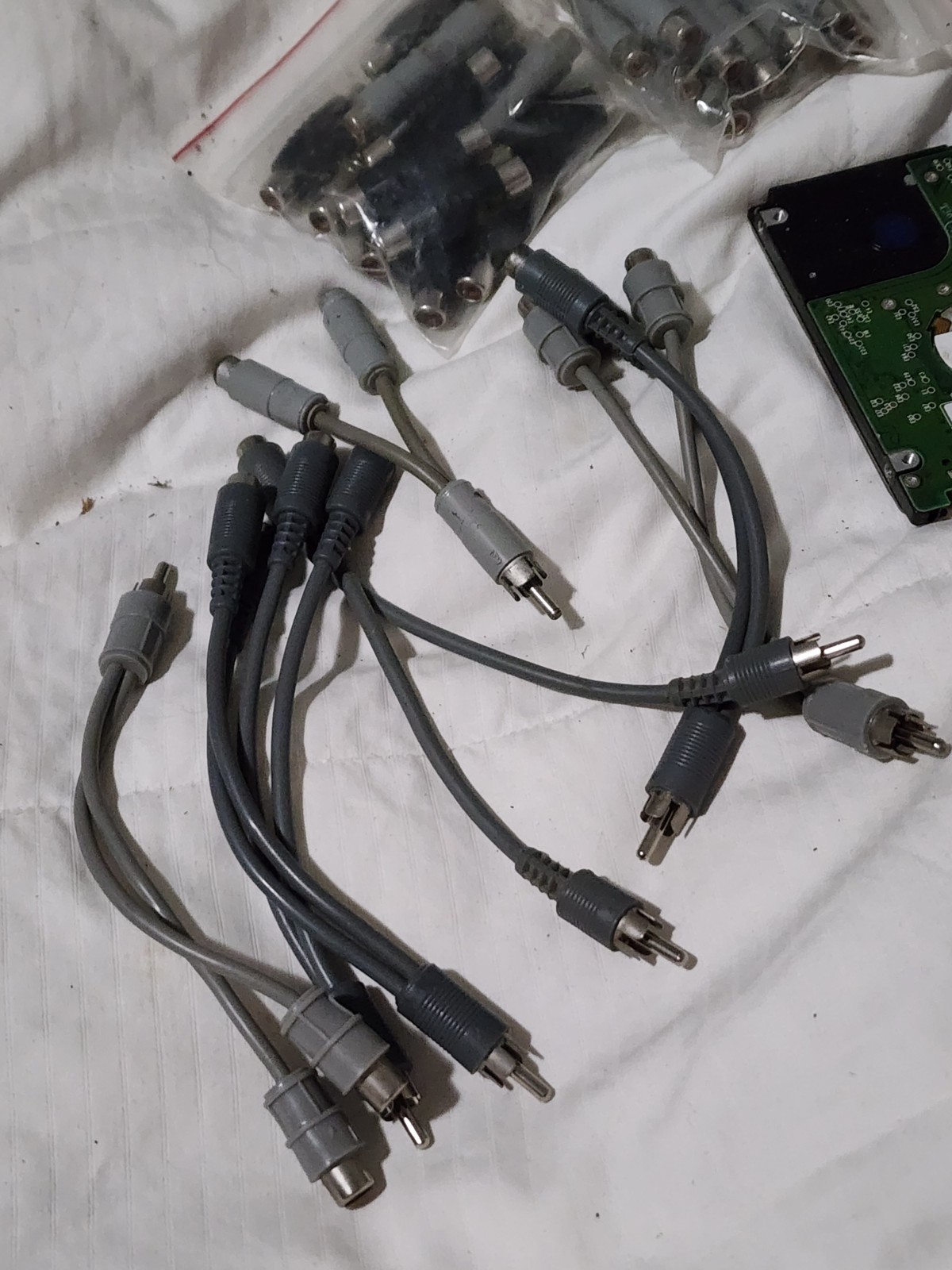 Bulk Lot of Various Electronic Cables, Cords and Parts, Computer TV Camara Ster