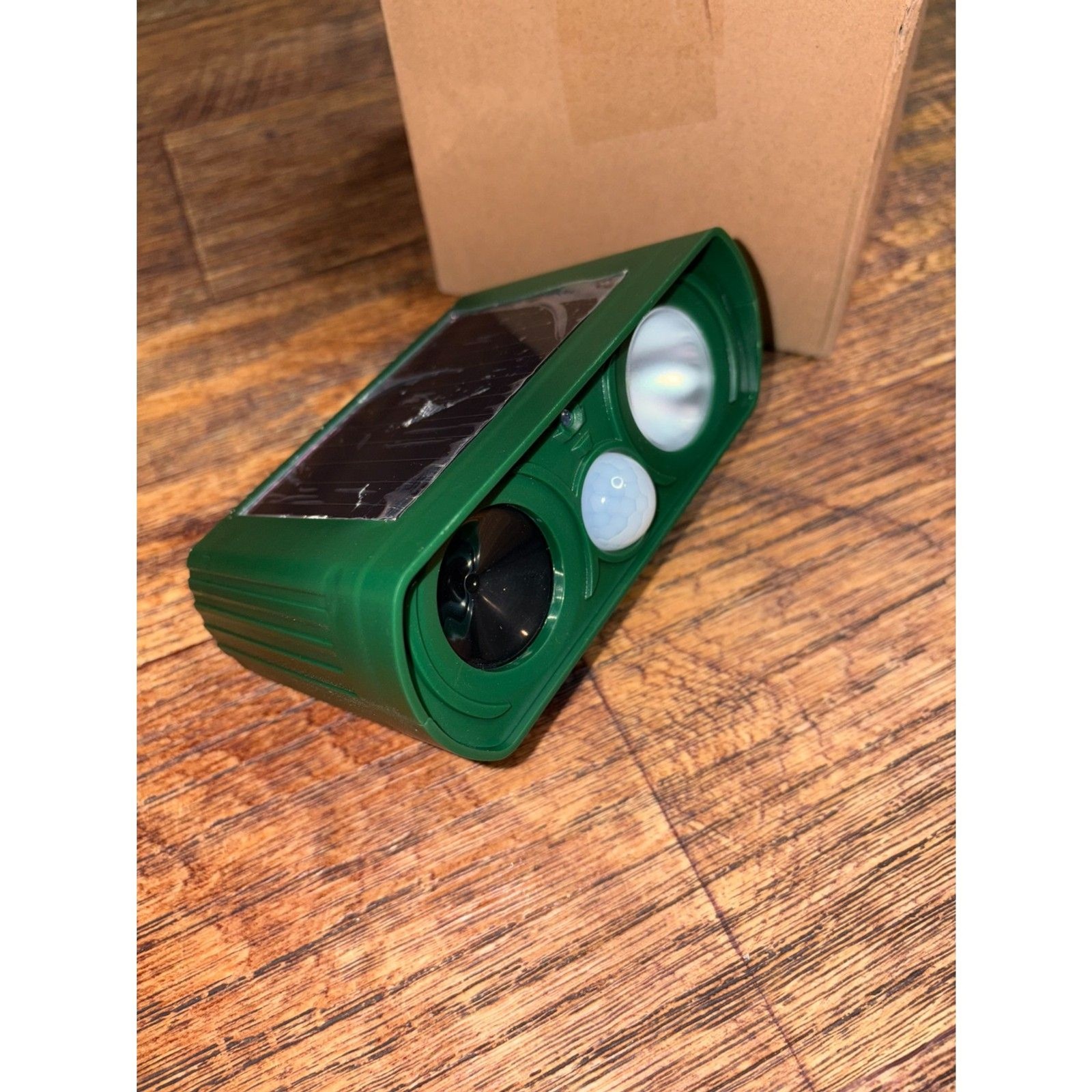 Solar Ultrasonic Animal Repellent Motion Sensor Waterproof Yard 2 Pack Green