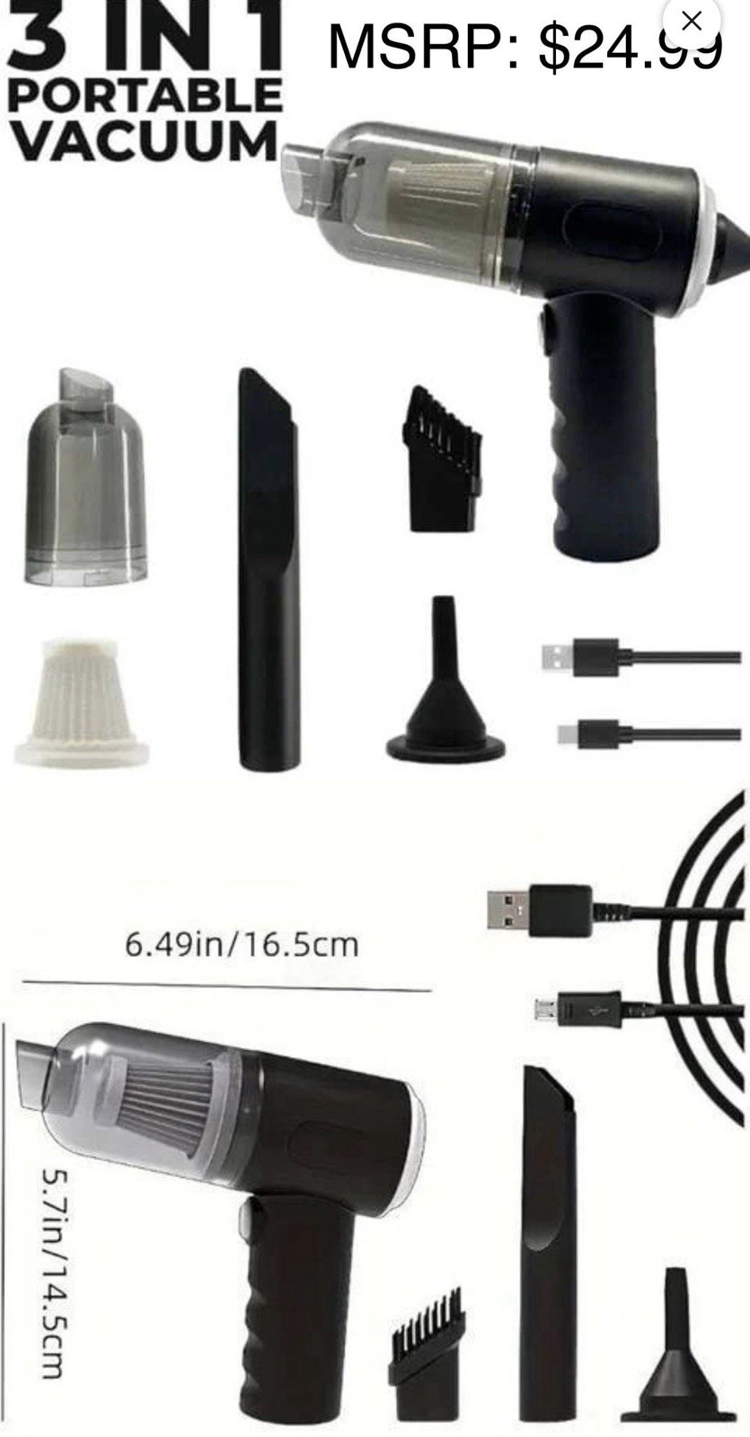 Lot of 8 Cordless Handheld Mini Vacuums + 2 Massage Guns Bulk As-Is