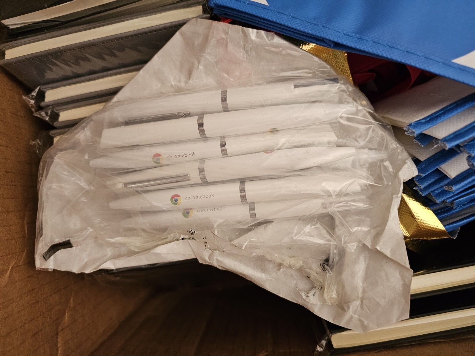 HEY Google! Merchandise Lot Notebooks Pens Bags Face Masks Etc