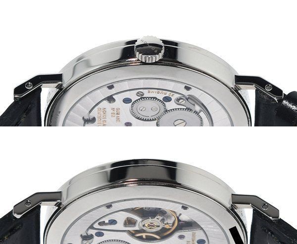 NOMOS Glashütte Tangente 2-Date Steel Manual Blue Dial Leather NM136 Men’s Watc