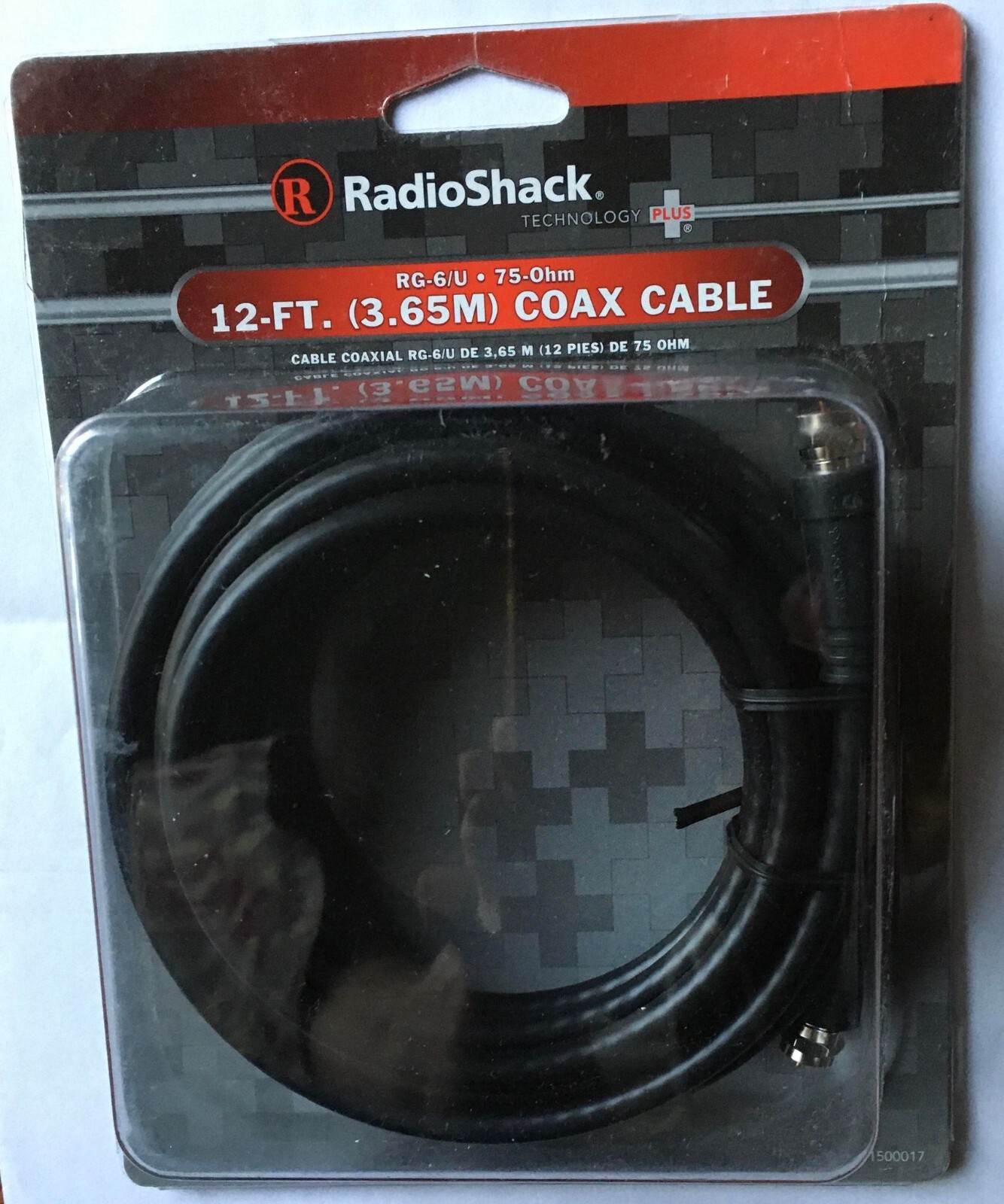 RadioShack 12ft. (3.65M) Coax Cable 1500017_New