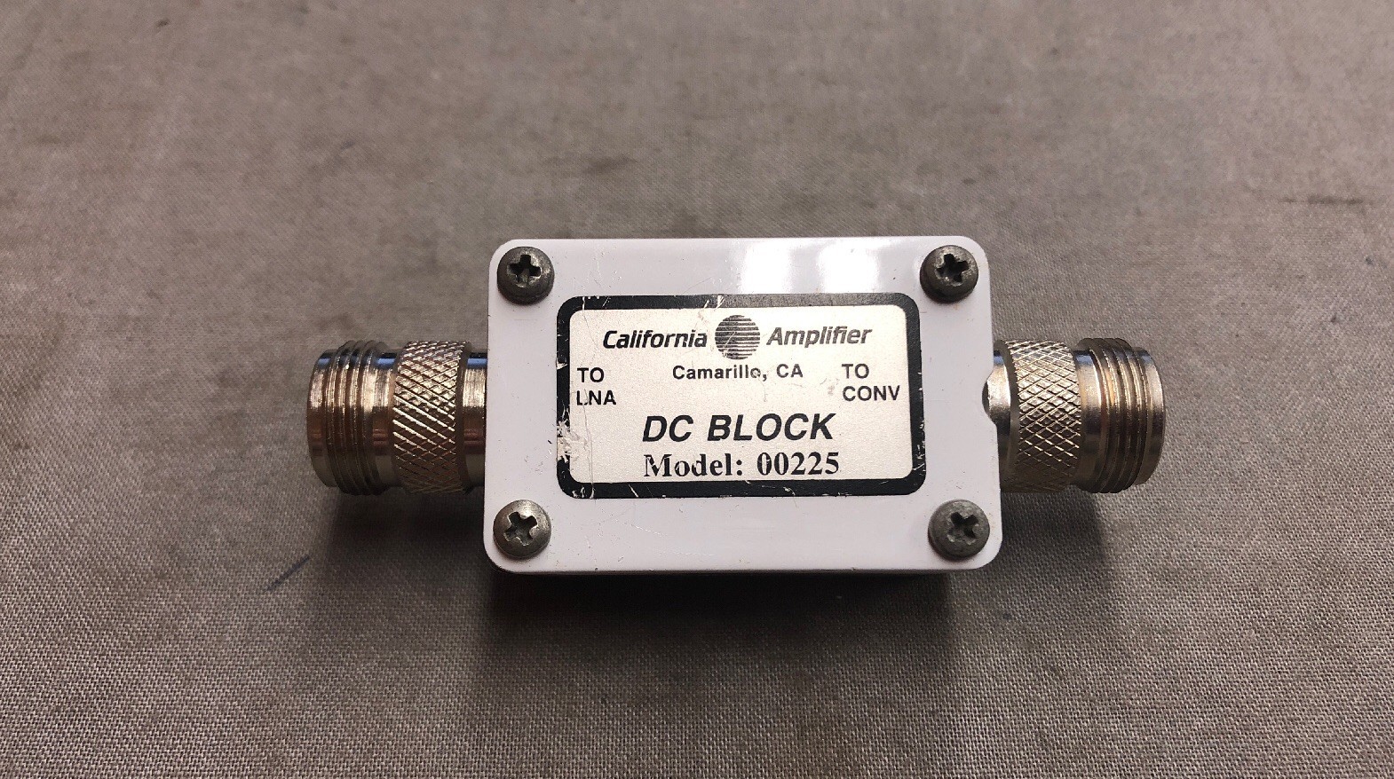 California Amplifier 00225 DC Block 3.7 to 4.2 GHz Type-N