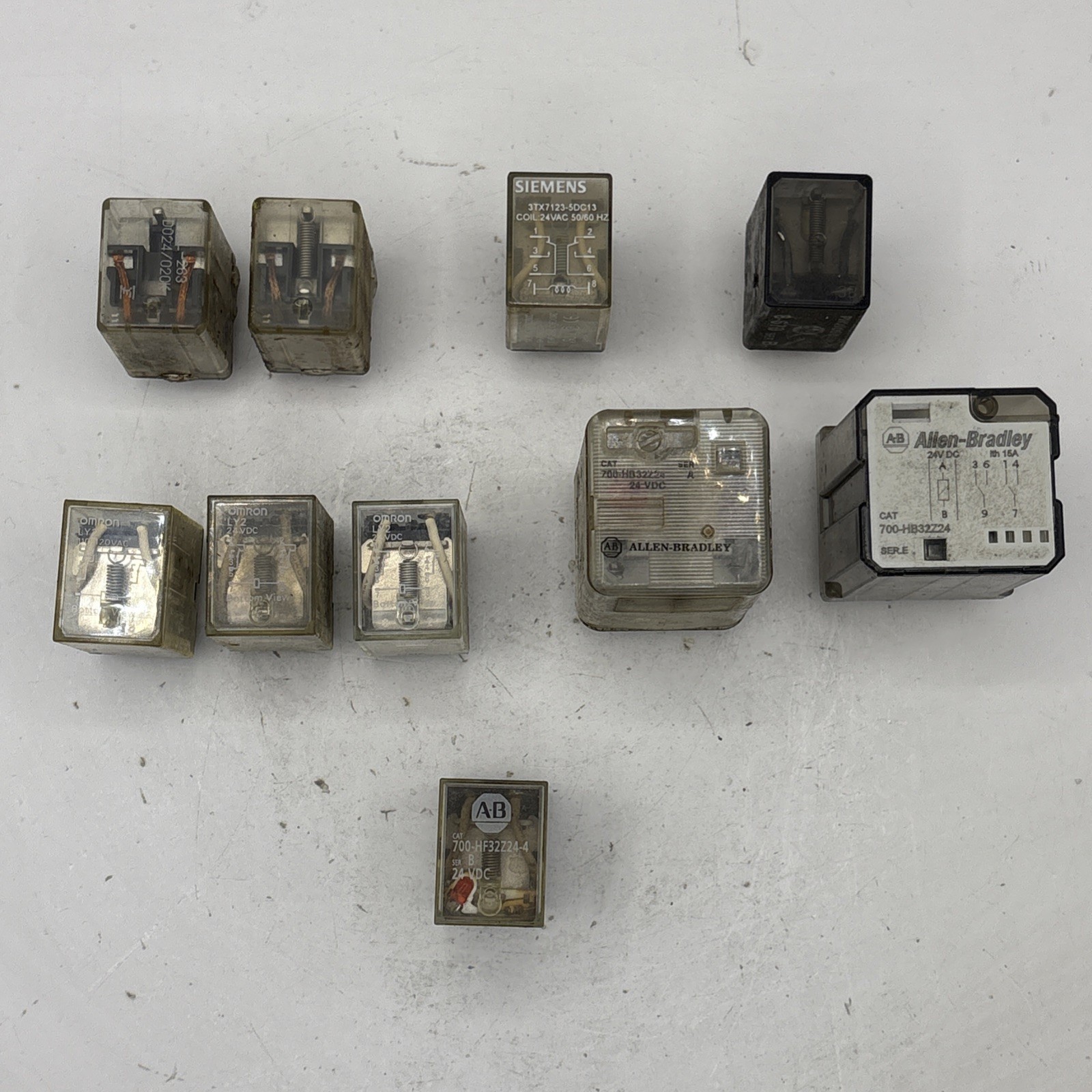 Lot Of 10 Assorted Relays Of Various Brands And Types