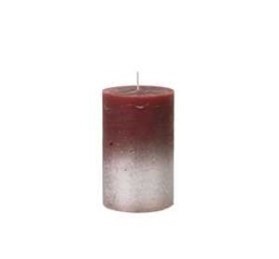 Spray Rustic Pillar Candle, Madder Brown/Silver (HBC-178)