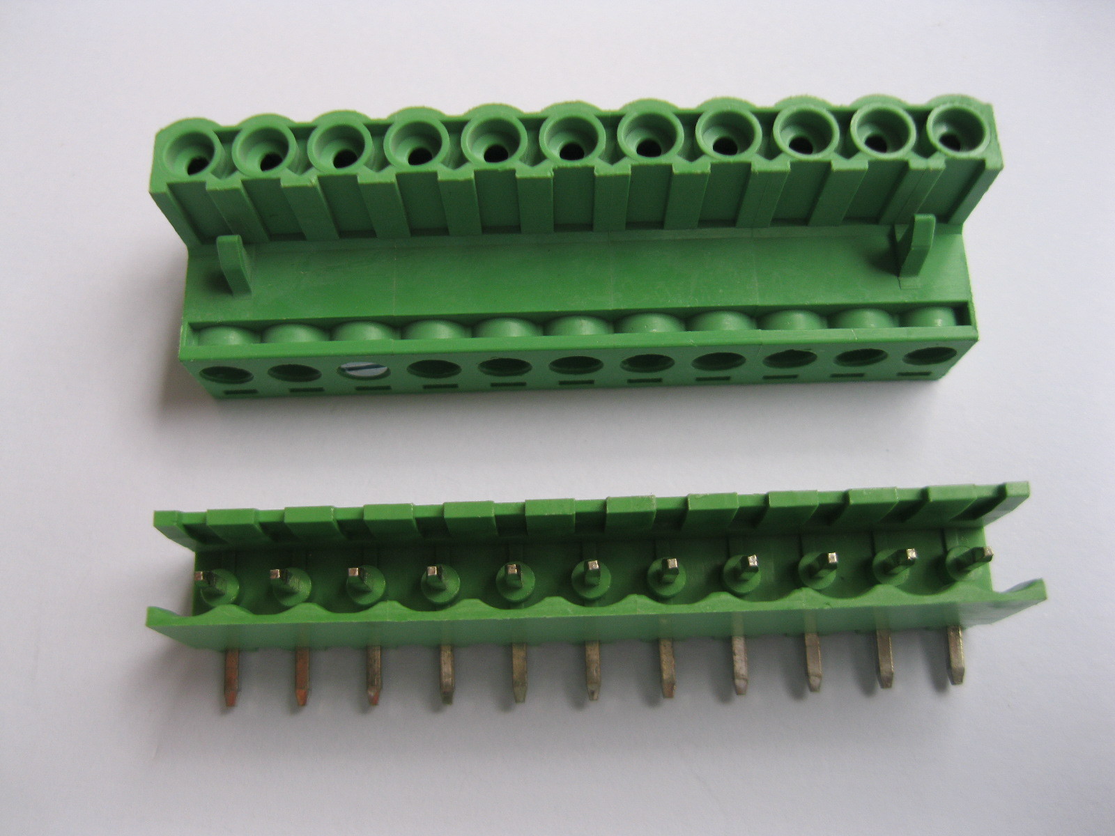 30 pcs 5.08mm Angle 11 pin Screw Terminal Block Connector Pluggable Type Green