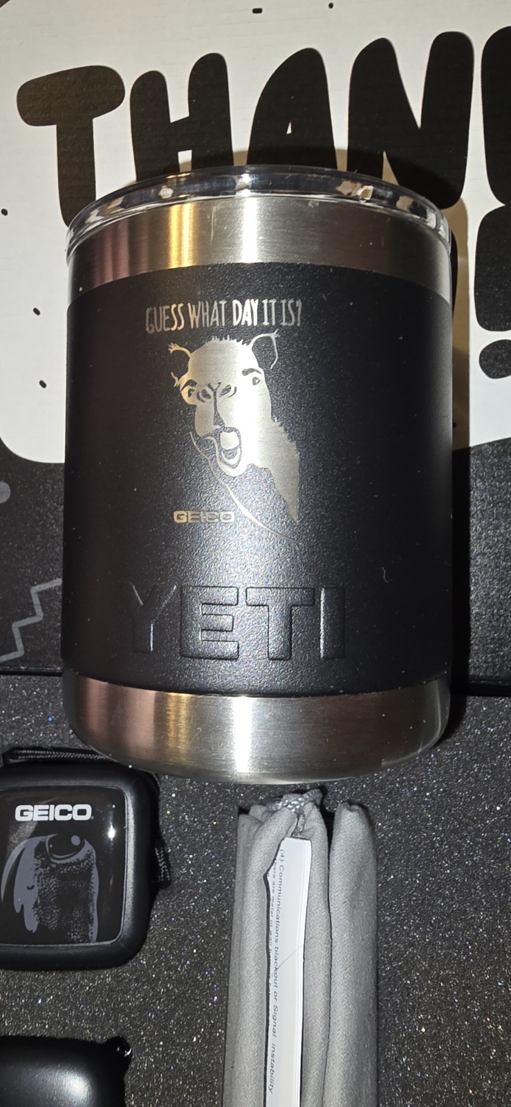 GEICO “Guess What’s Inside” Promo Box w/Yeti, Bluetooth Speaker + More