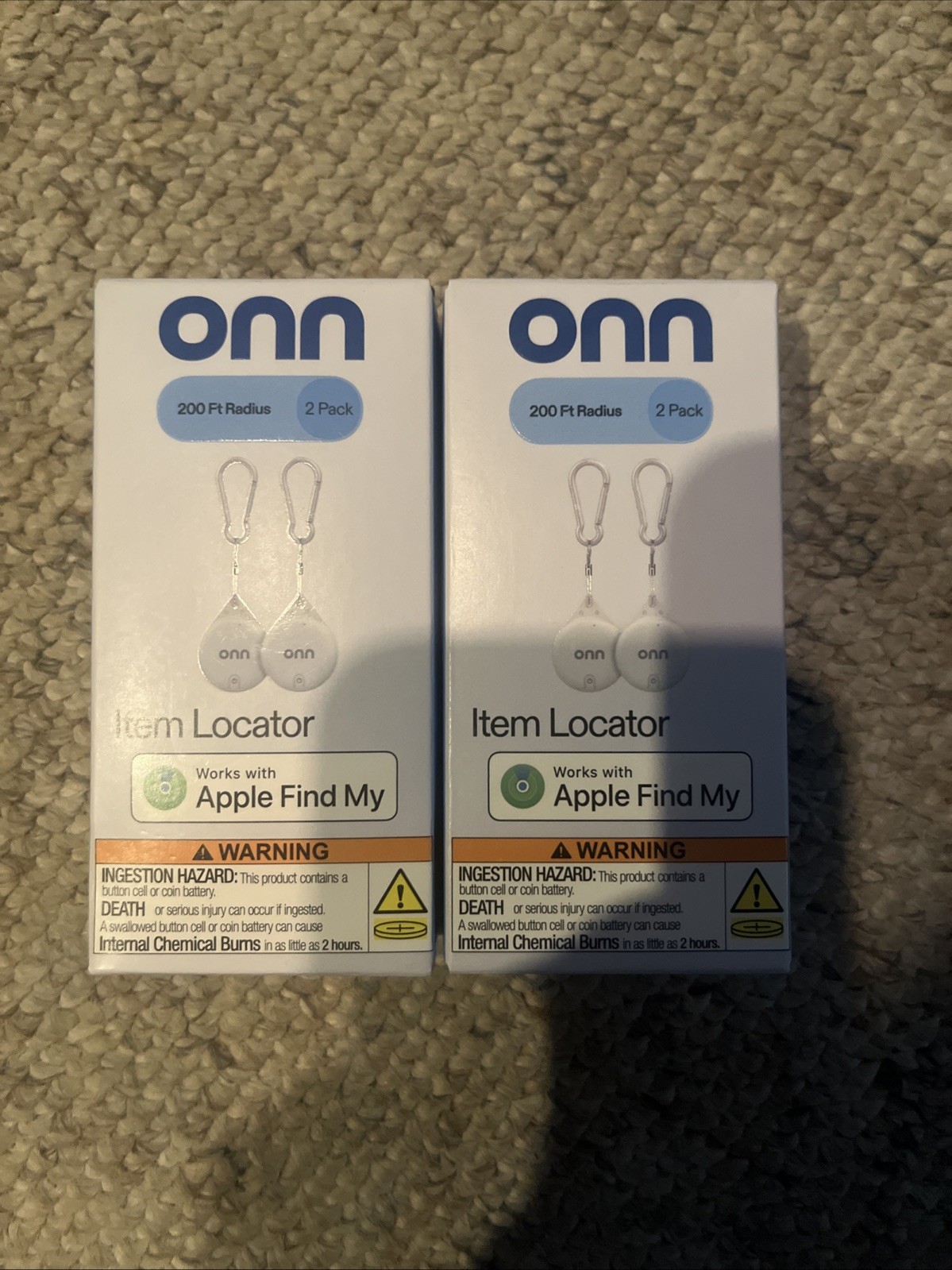 2 – Onn 2 Pack Item Locator For Apple Devices Lot