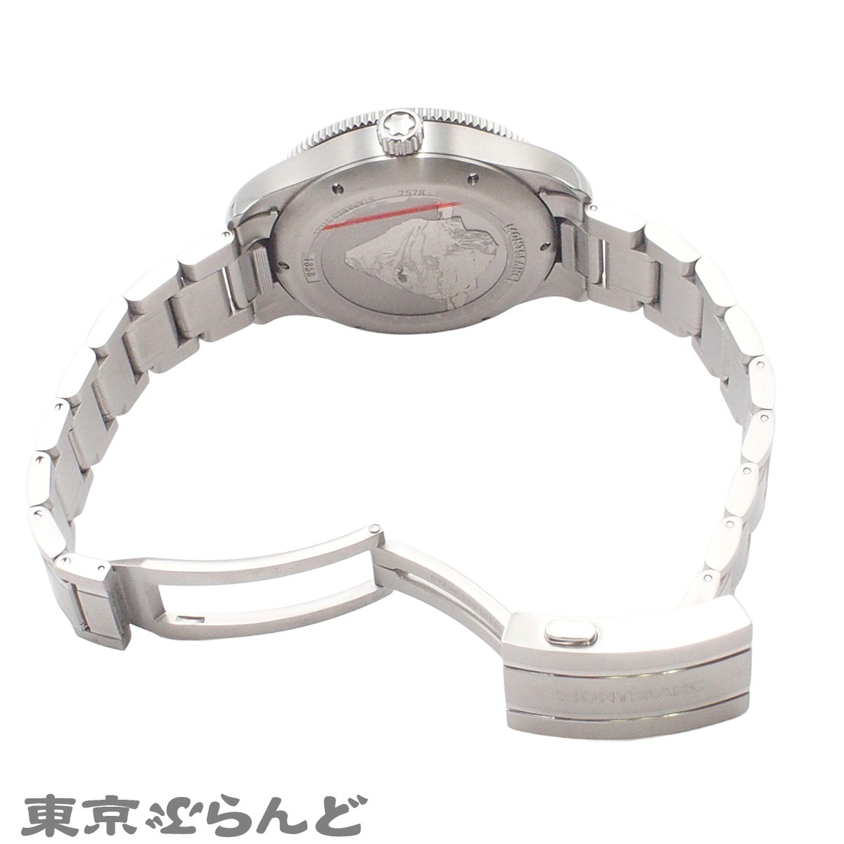 MONTBLANC Watch 1858 Ice Sea Automatic Date Blue Stainless Steel Men’s