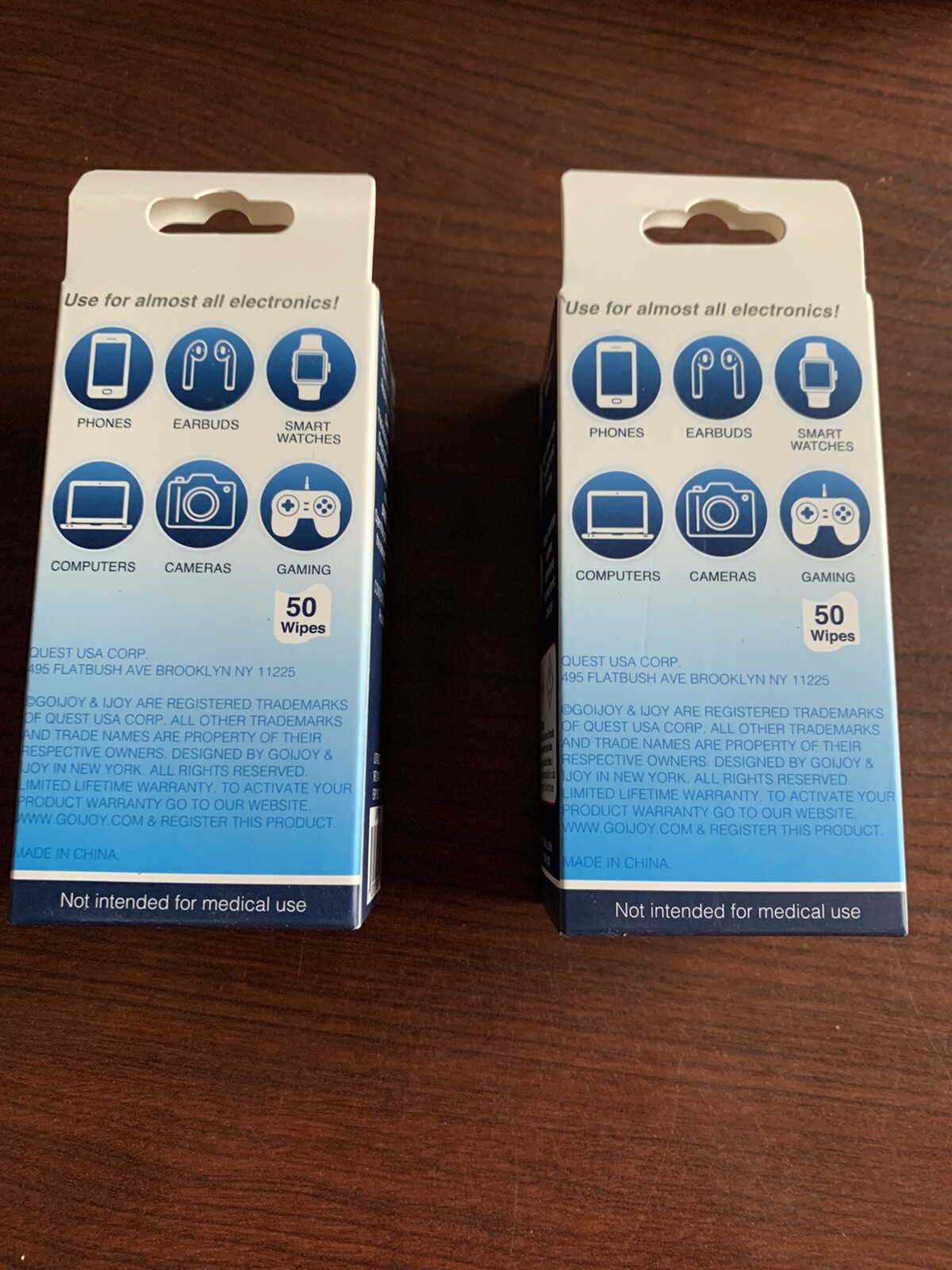 iJoy Electronic 100 Cleaning Wipes 70% Alcohol Non-Toxic (2 Boxes Of 50) *NEW