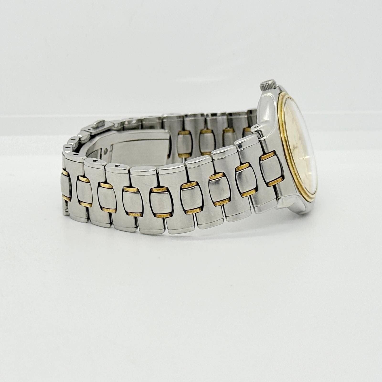 SEIKO Watch CREDOR 4M71-0A10 Kinetic Auto Quartz Silver Gold Unisex Working Auth