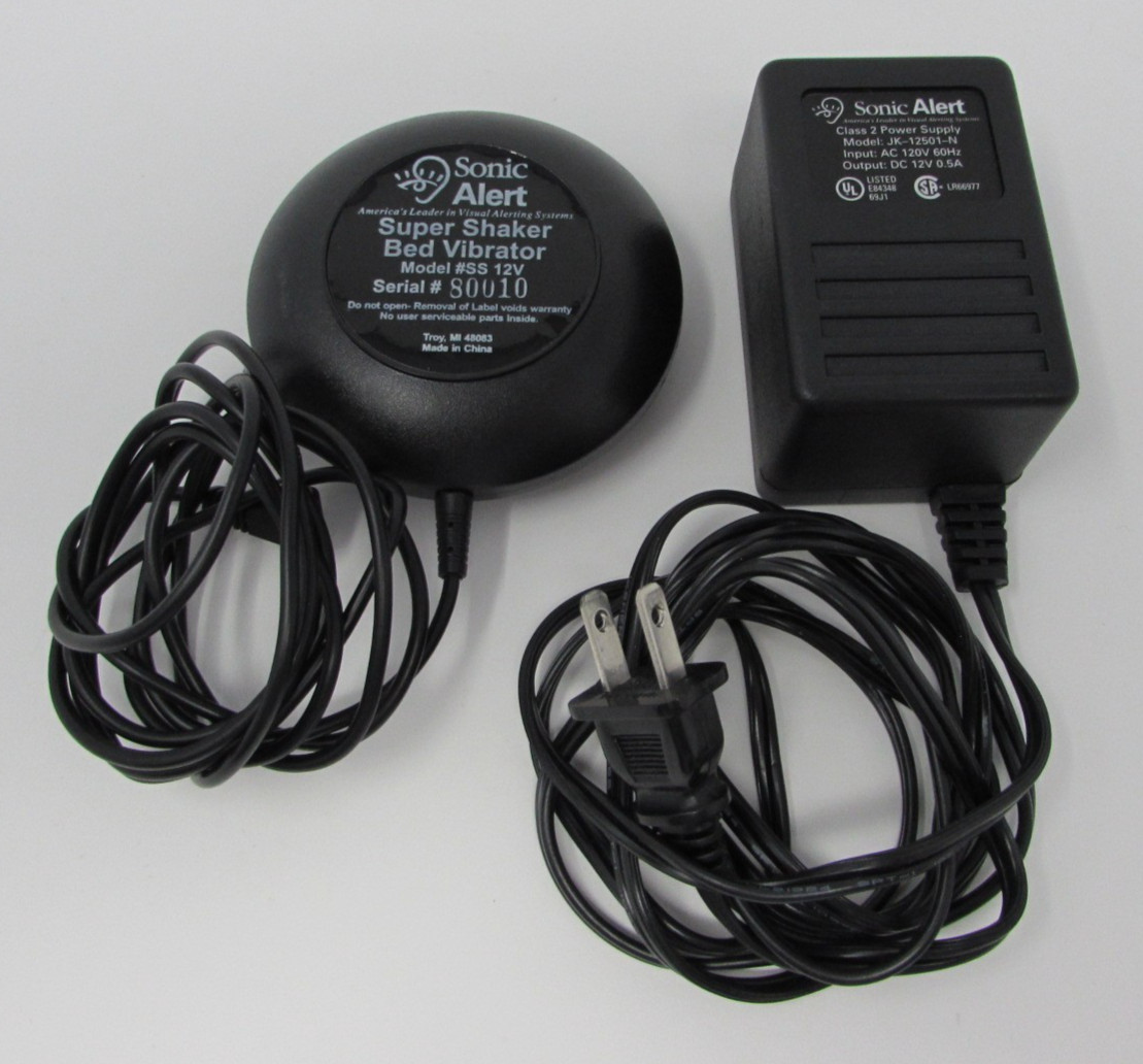 Sonic Alert Super Shaker Bed Vibrator Power Supply Replacement For Sonic Clock