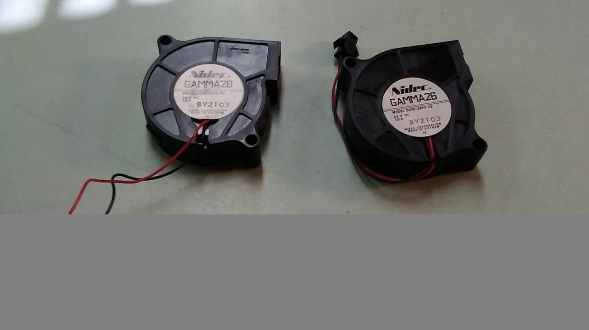 LOT OF 2 Nidec GAMMA26 D05F-24PH 22 DC24V 0.10A 2-wire cooling fan